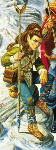 Illustration of Tasselhoff Burfoot from the cover of Dragons of Winter Night