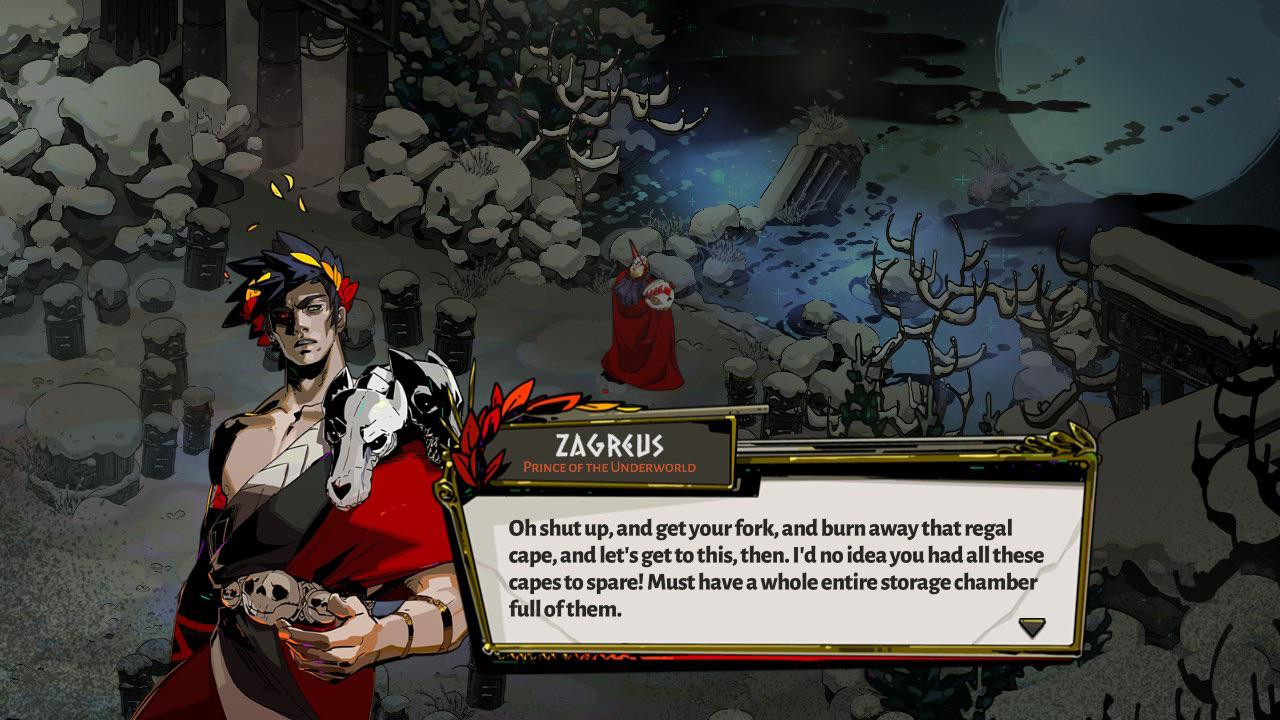 Screenshot from Hades, the video game