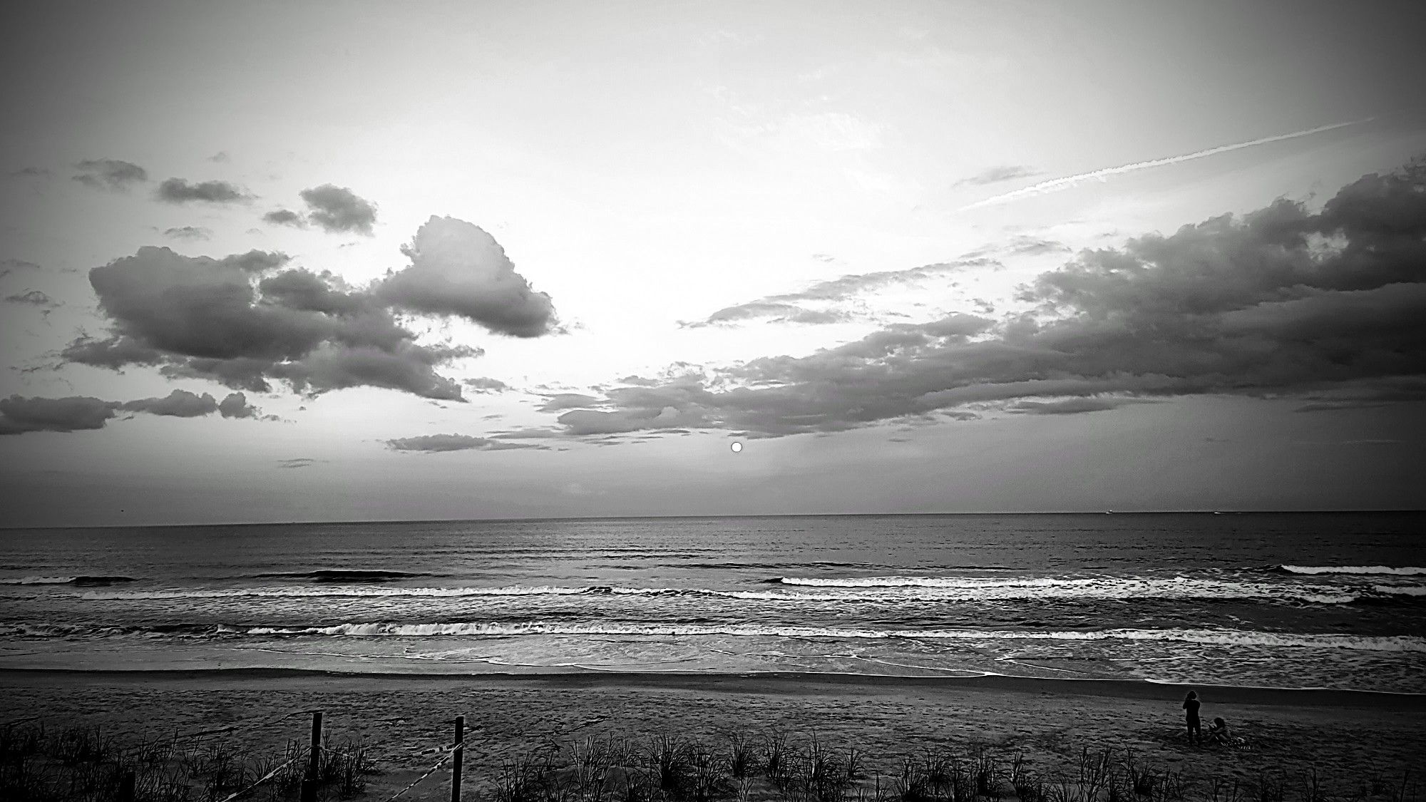 Moonrise over Vilano Beach, near Saint Augustine, Florida.