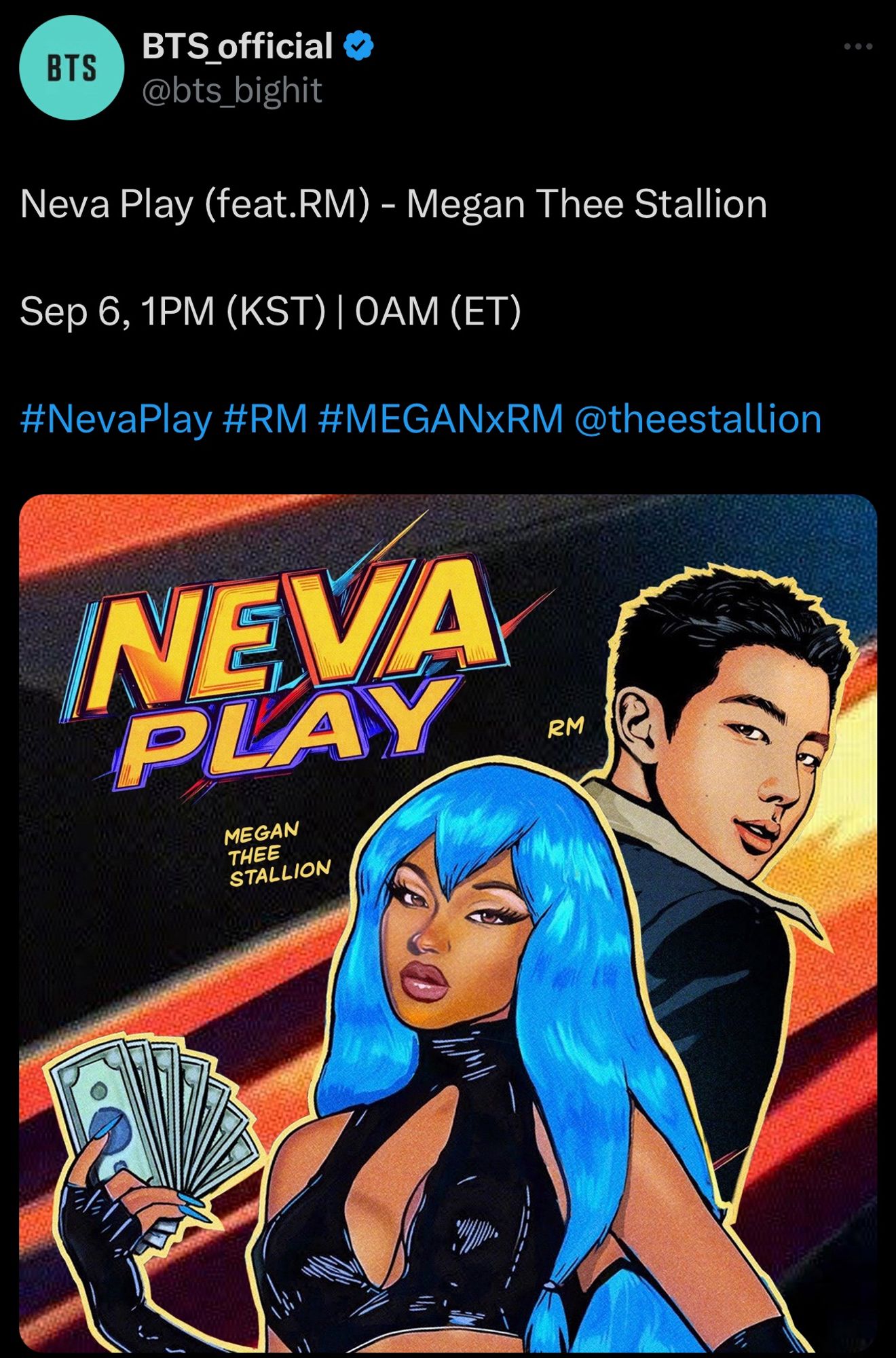 Official NevaPlay ad with comeback date and time.