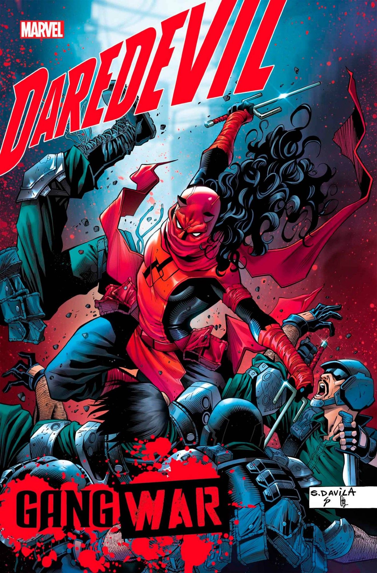 The cover of Daredevil Gang War #2 (2024) by Sergio Dávila, Sean Parsons, and Ceci DeLaCruz.