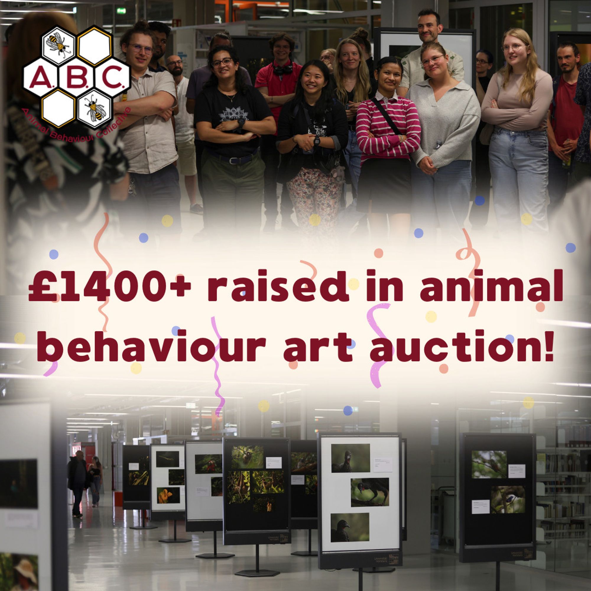 £1400+ raised in animal behaviour art auction