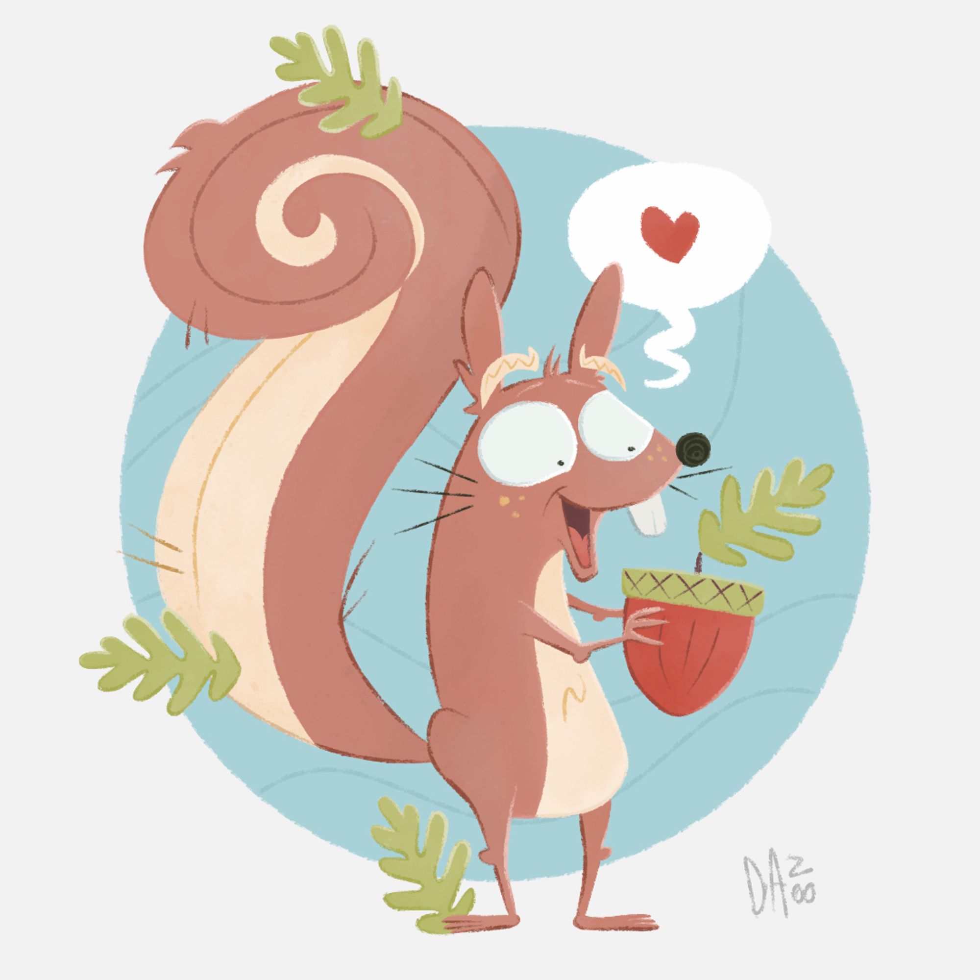 A squirrell and his beloved acorn