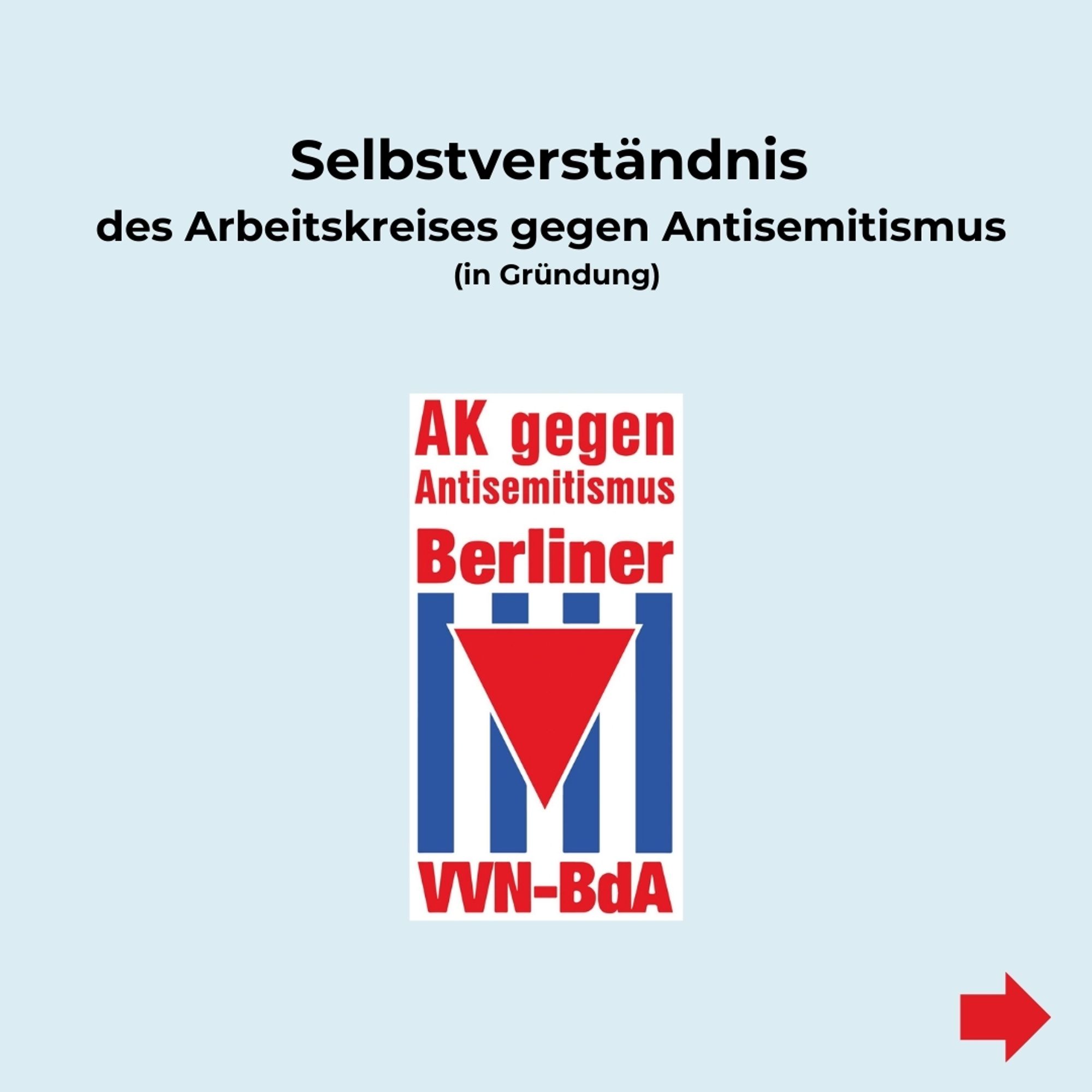 Selbstverständnis des AK gegen Antisemitismus 
Mit dem Logo des AK