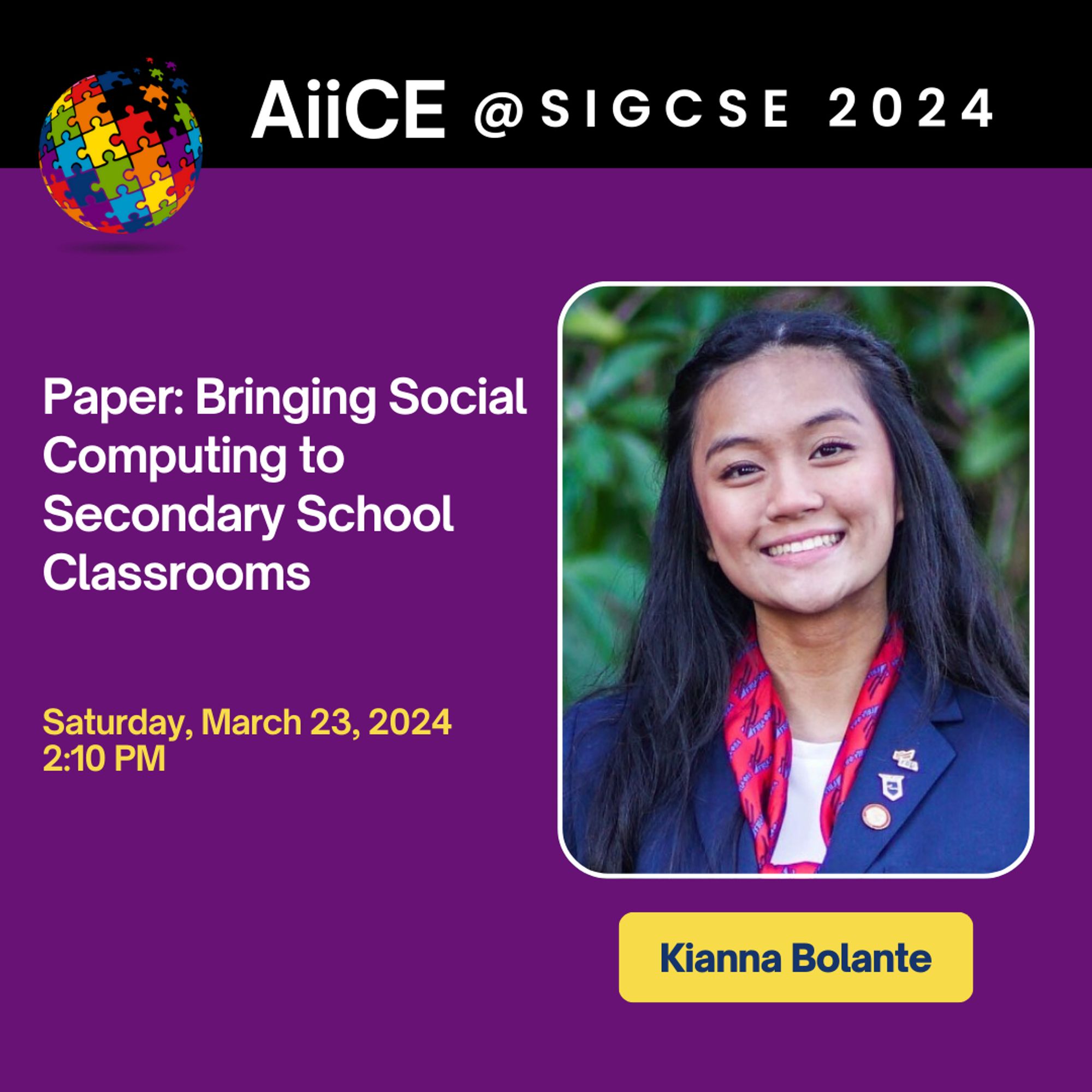 Kianna Bolante - SIGCSE 2024