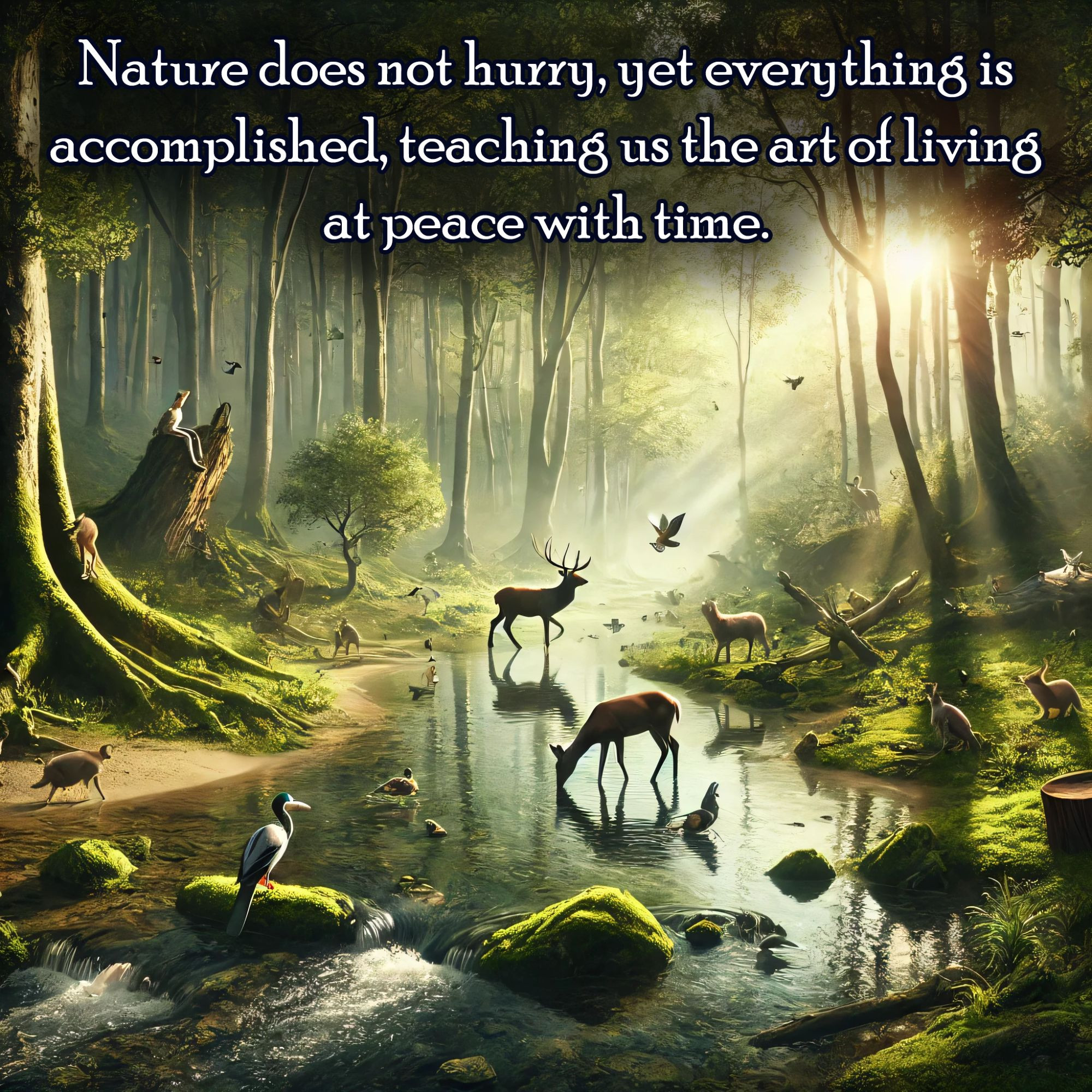 Nature does not hurry, yet everything is accomplished, teaching us the art of living at peace with time. 🌿⏳ #NatureWisdom #PeaceWithTime #LifeLessons