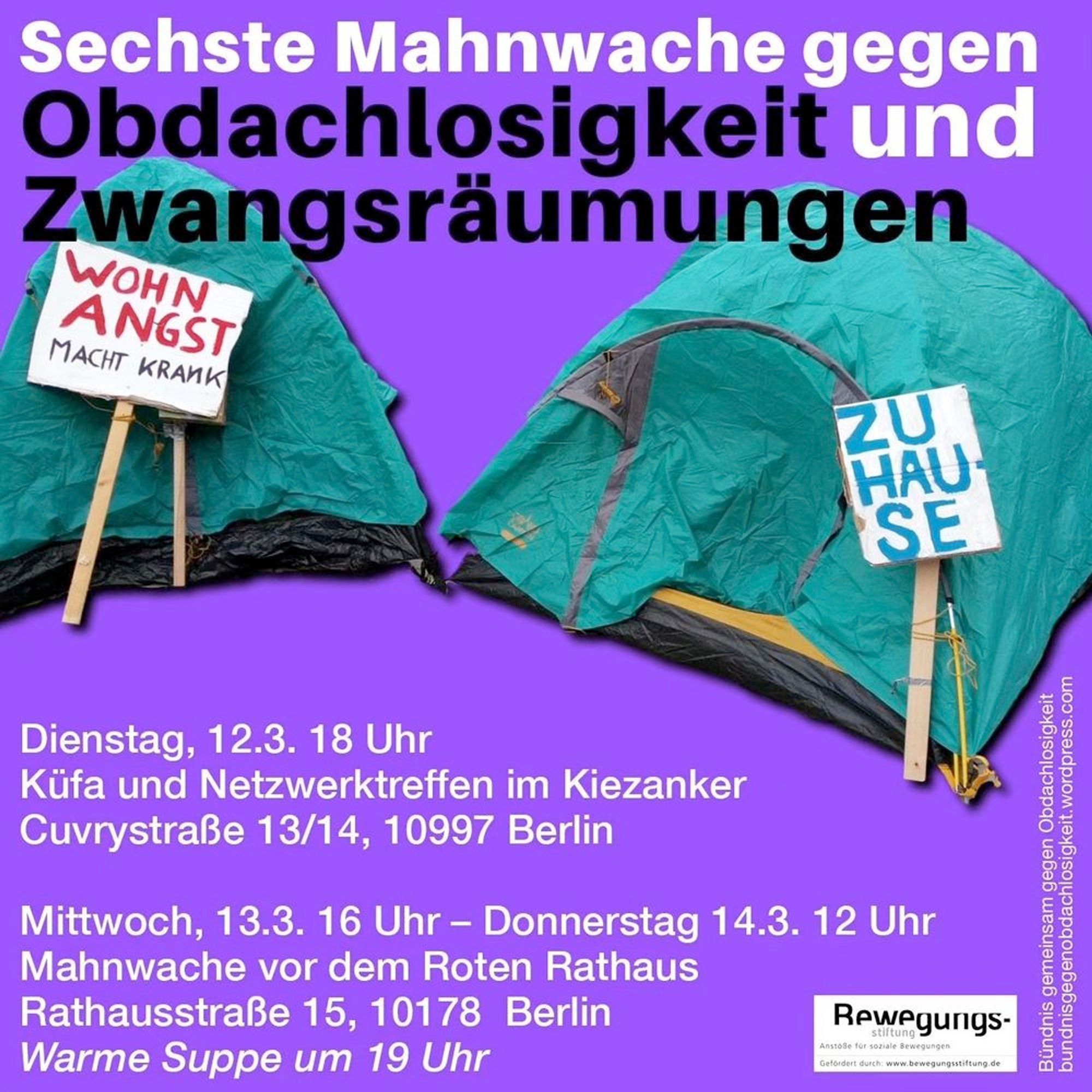 share pic für die Mahnwache gegen Obdachlosigkeit und Zwangsräumung in Berlin am 13. und 14. 3. in Berlin. Alles Infos Hier: https://bundnisgegenobdachlosigkeit.wordpress.com/