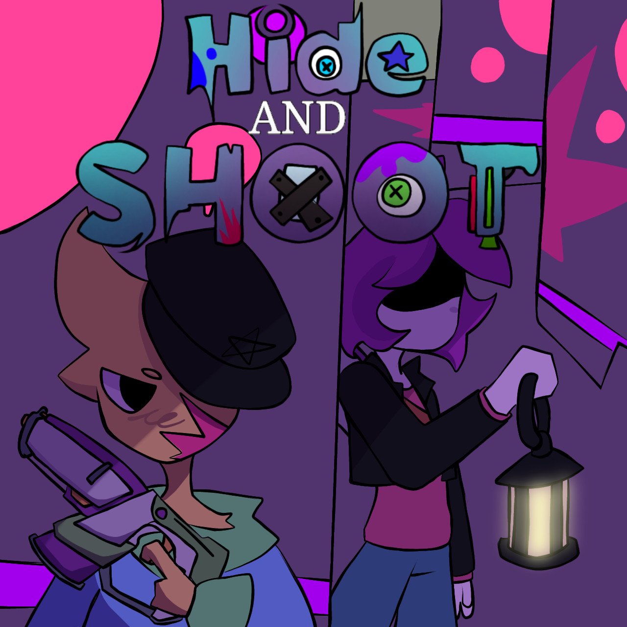 This was art drawn for one of the roblox games I have created, Its basically a hide and seek game but mixed with laser tag so you can soot your friends and random other people.