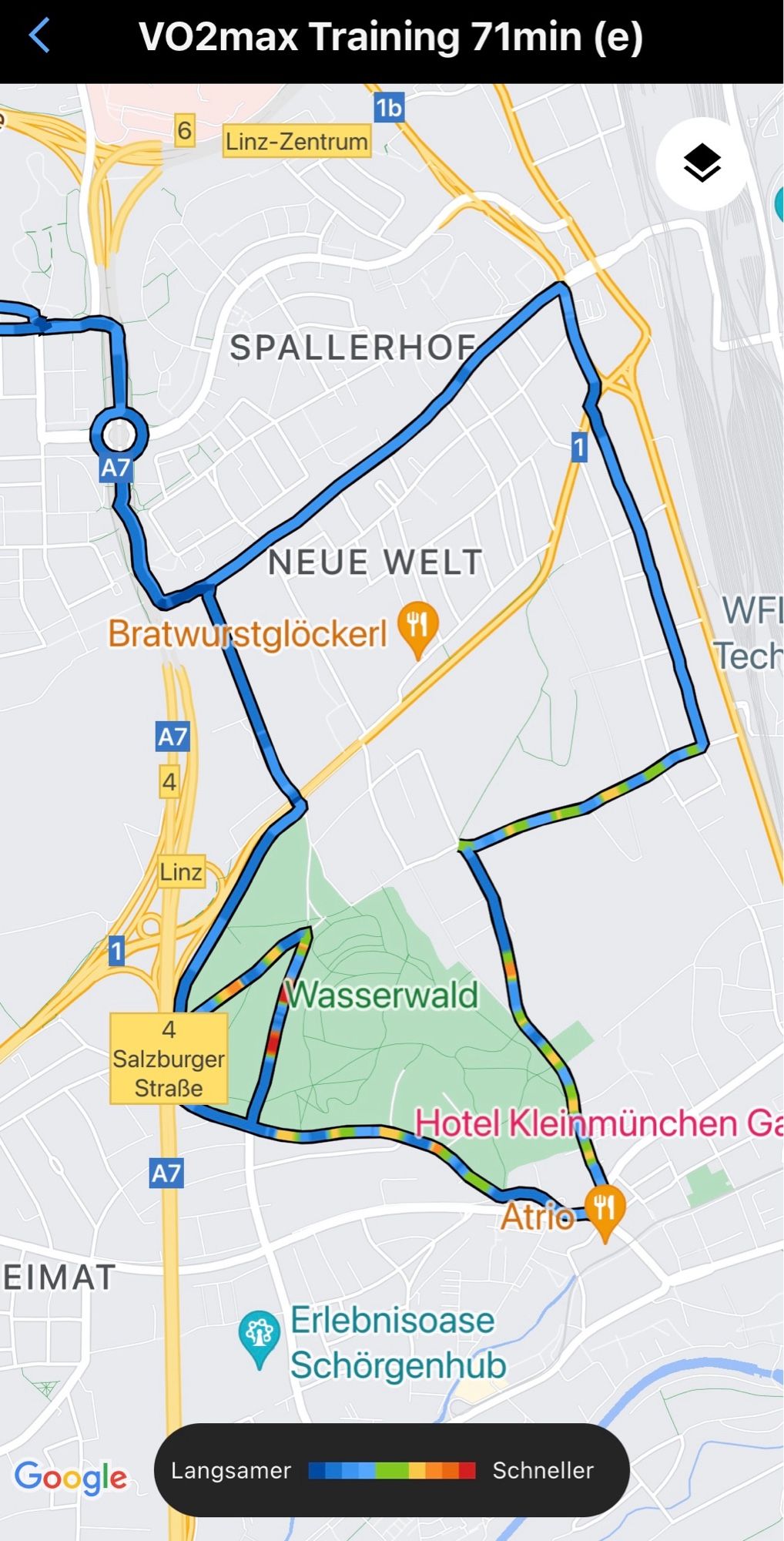 Training vom 20.08.2024 als Garmin-Karte