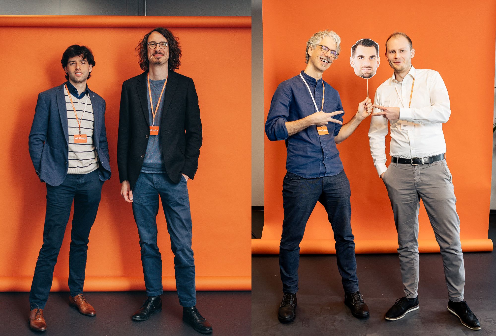 portraits of the two research teams