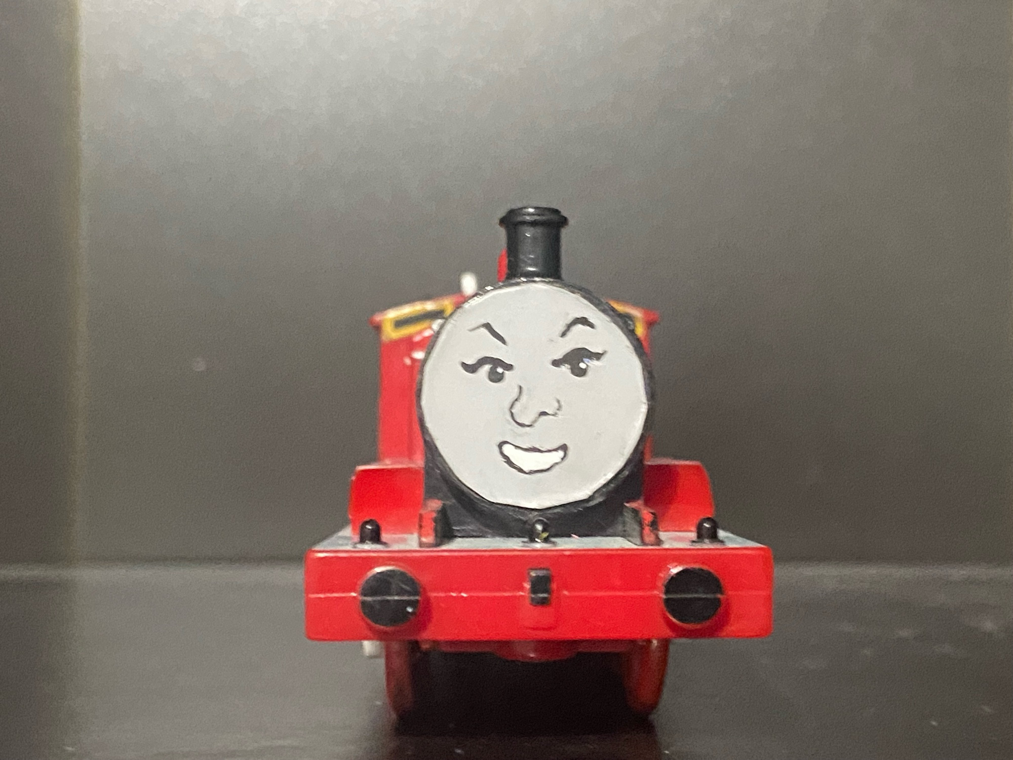 The Red Engine from The Sad Story of Henry, as a Plarail Toy Train.

It’s literally just James with Red Wheels and a 2d face.