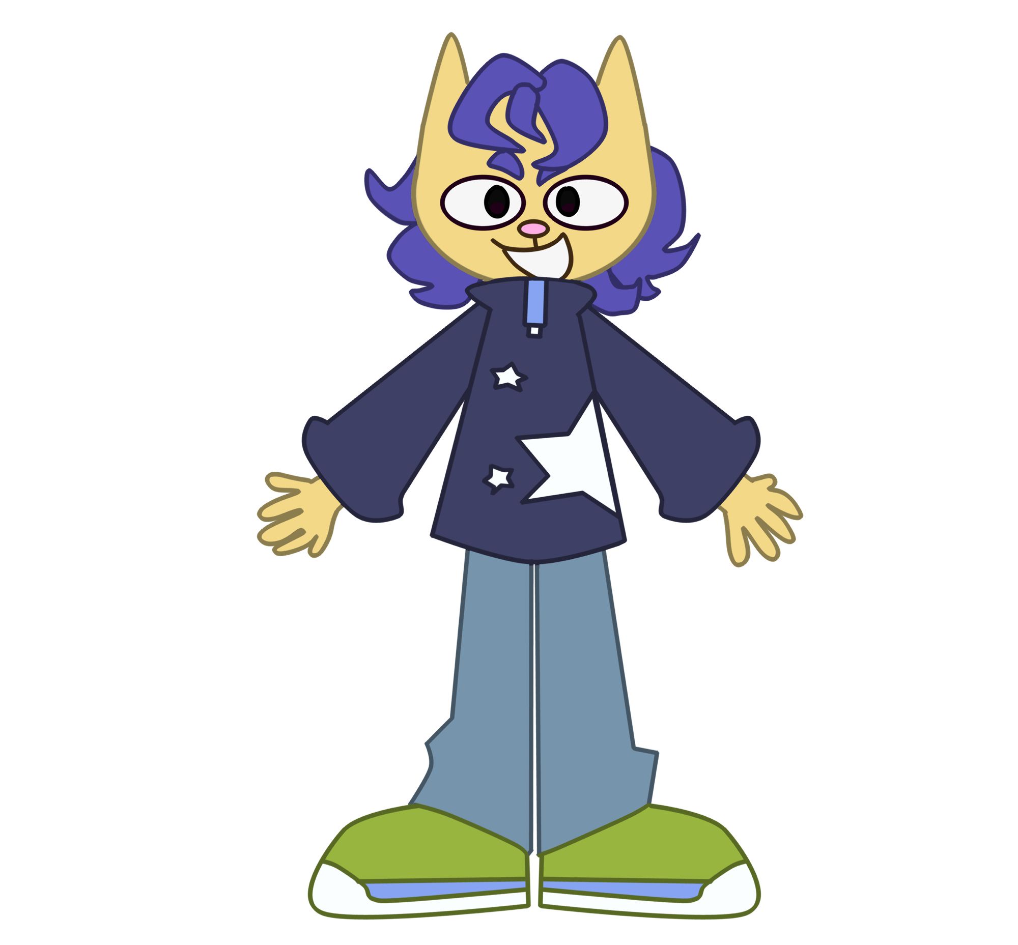 My oc Fern in the parappa style (transparent)