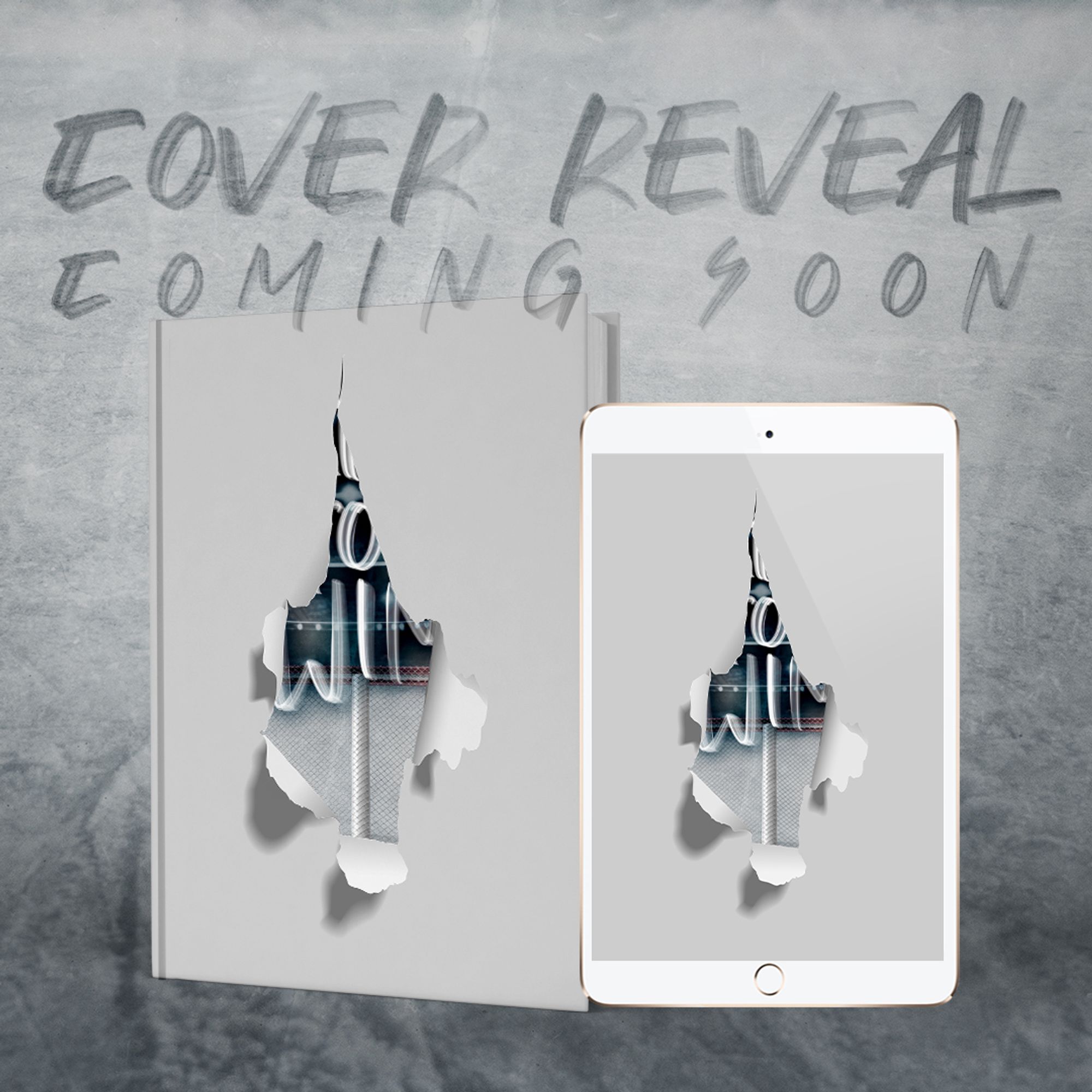 Cover reveal coming soon. Showing ripped paper teasing at cover hidden underneath