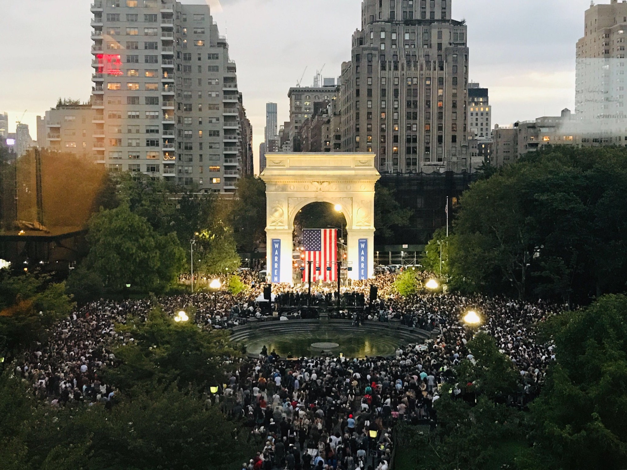 Senator Elizabeth Warren campaigning in NYC at NYU 