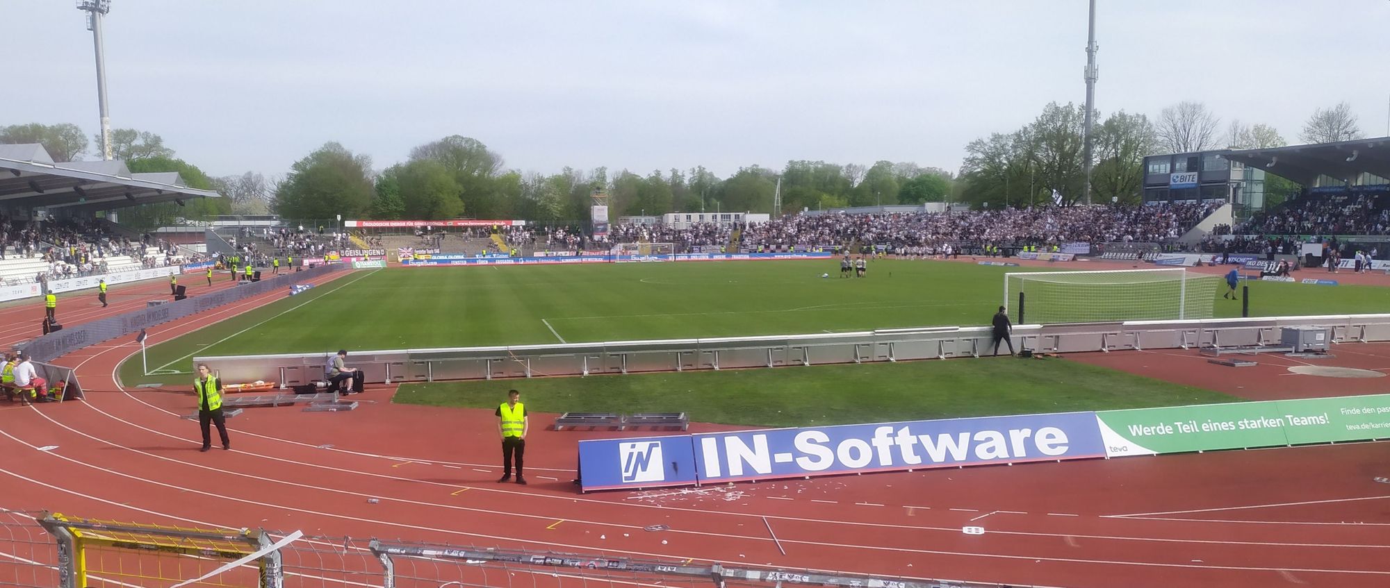 Blick in das Donaustadion Ulm aus dem Gästeblock