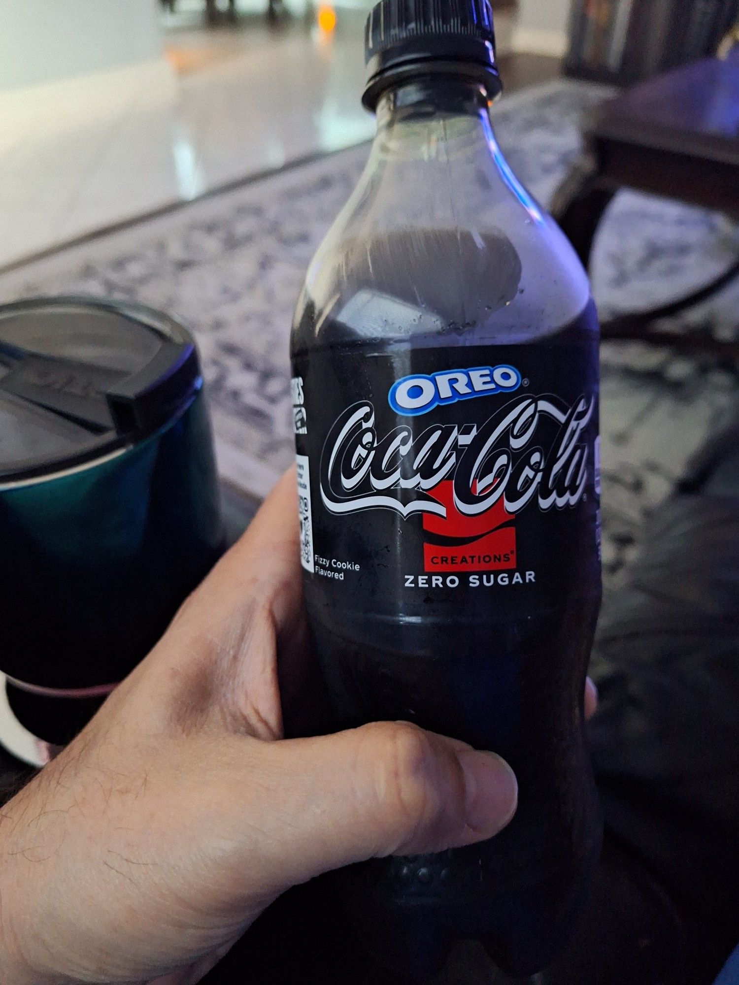 Bottle of Oreo flavored Coke Zero Sugar