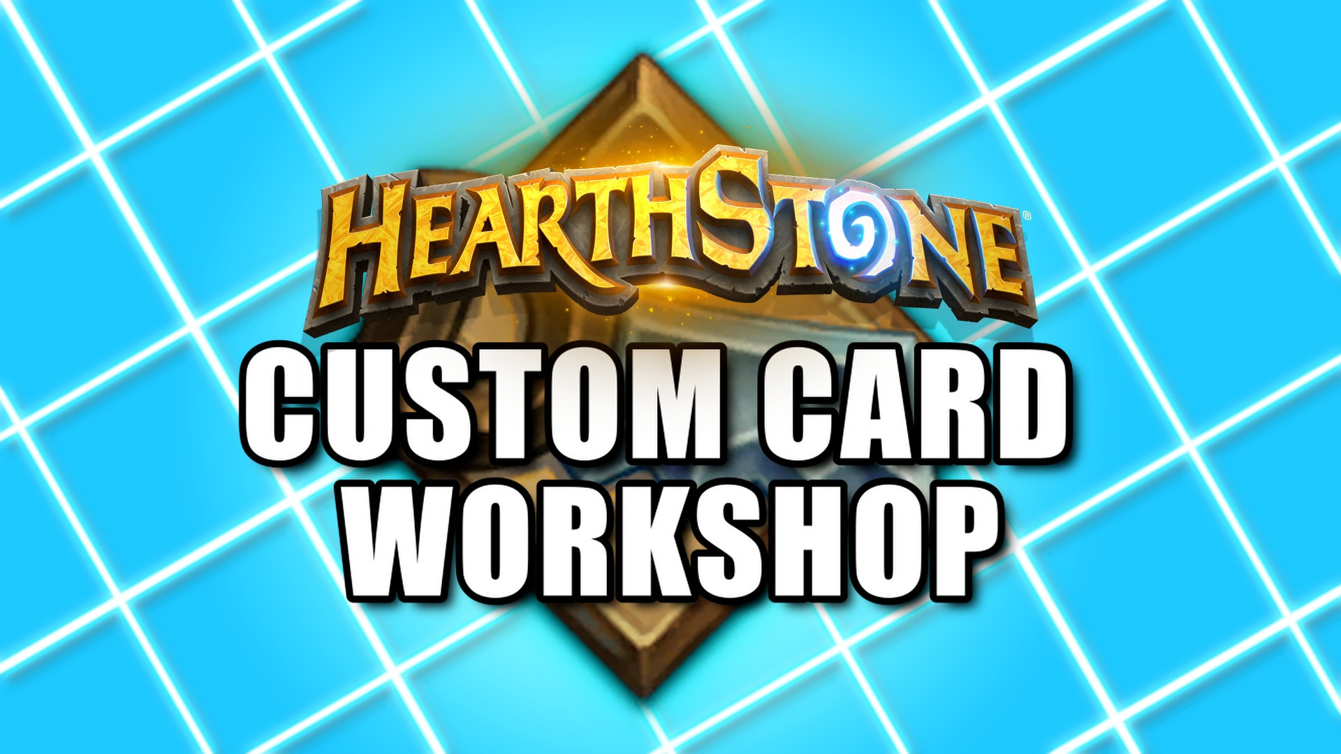 Image shows the words "Hearthstone Custom Card Workshop"