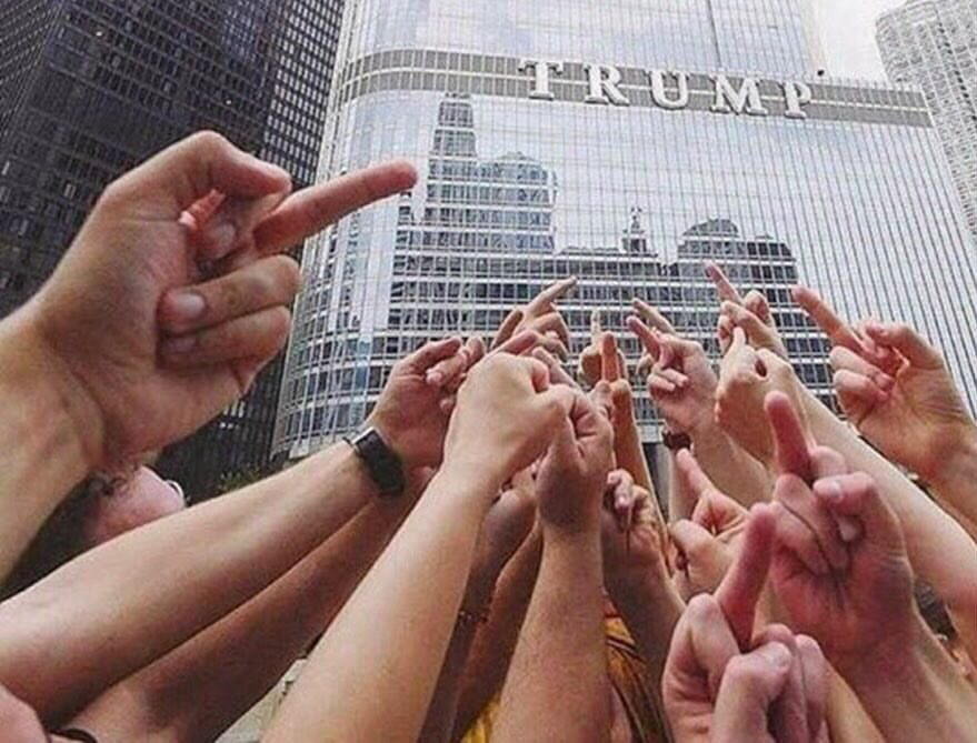 Response to trump’s threat to send National Guard troops to Chicago. Everyone giving the middle finger.