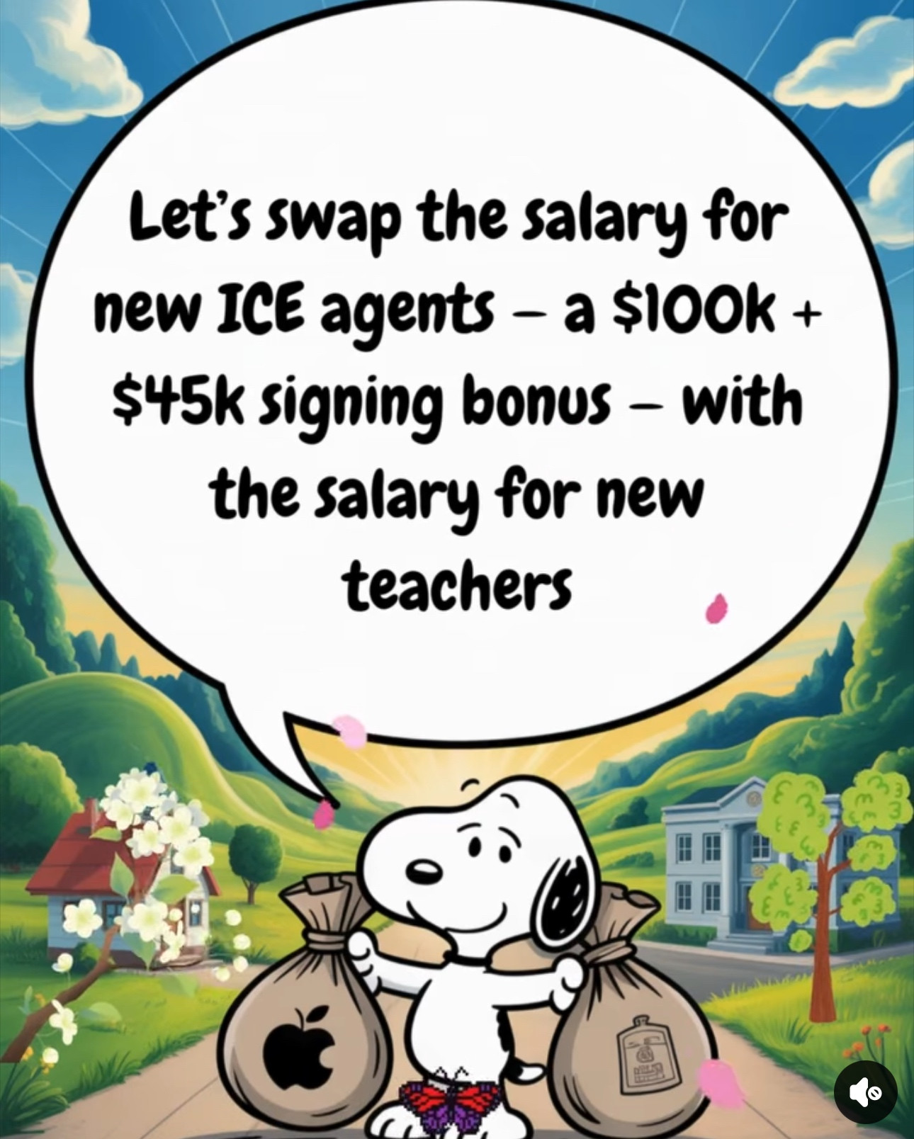 Let’s swap the salary for new ICE agents - a $100K + $45K signing bonus - with the salary for new teachers.