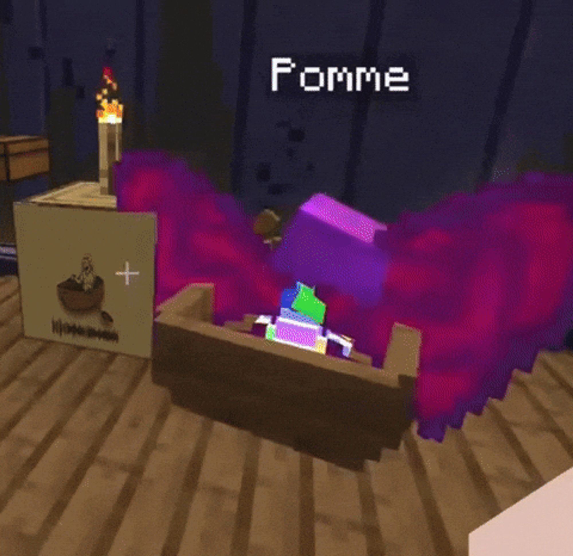 A GIF of Pomme spinning in a boat.