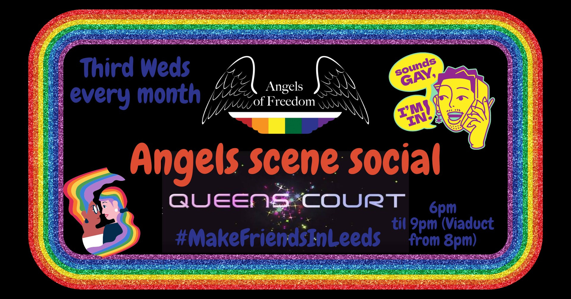 Queens Court social every third Wednesday of the month, 6 til 9pm