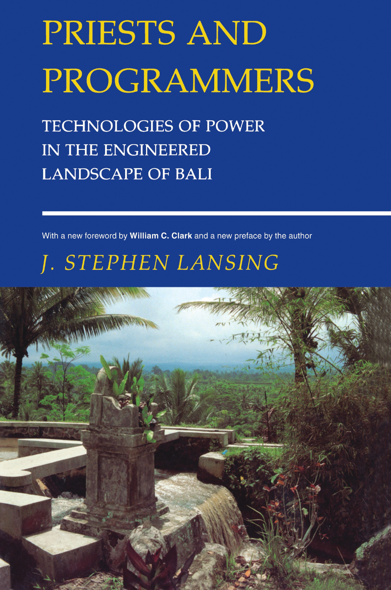 A screenshot of the book cover titled Priests and Programmers by J. Stephen Lansing.