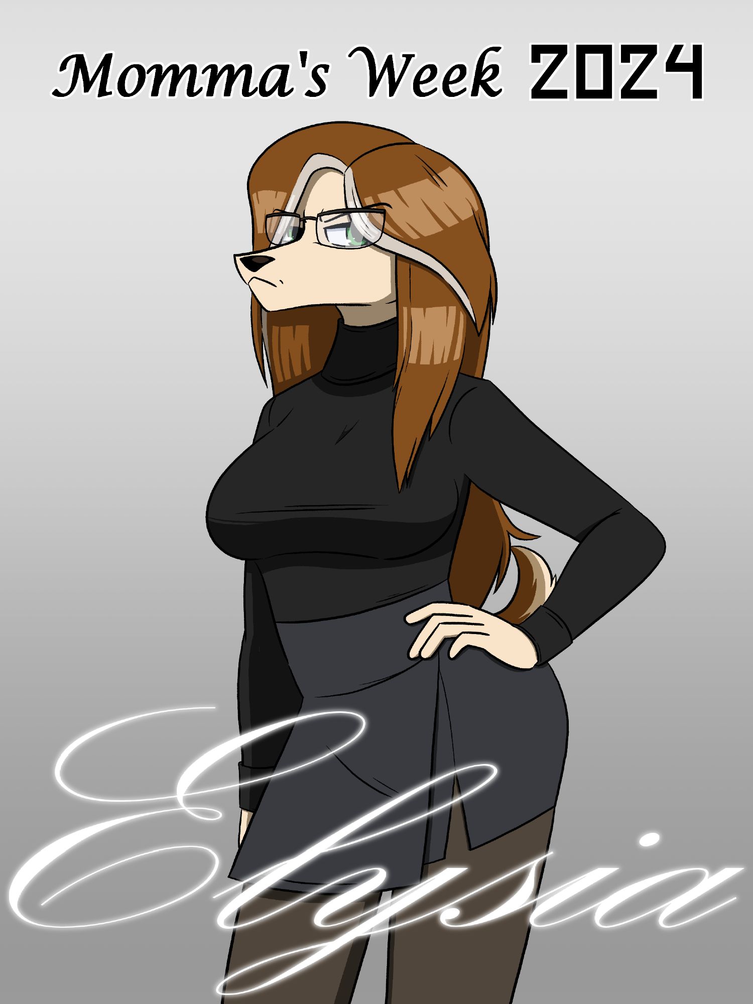 Fan art of 00Niine's character, Elysia, featured for my week-long mini-marathon of Momma's Week.