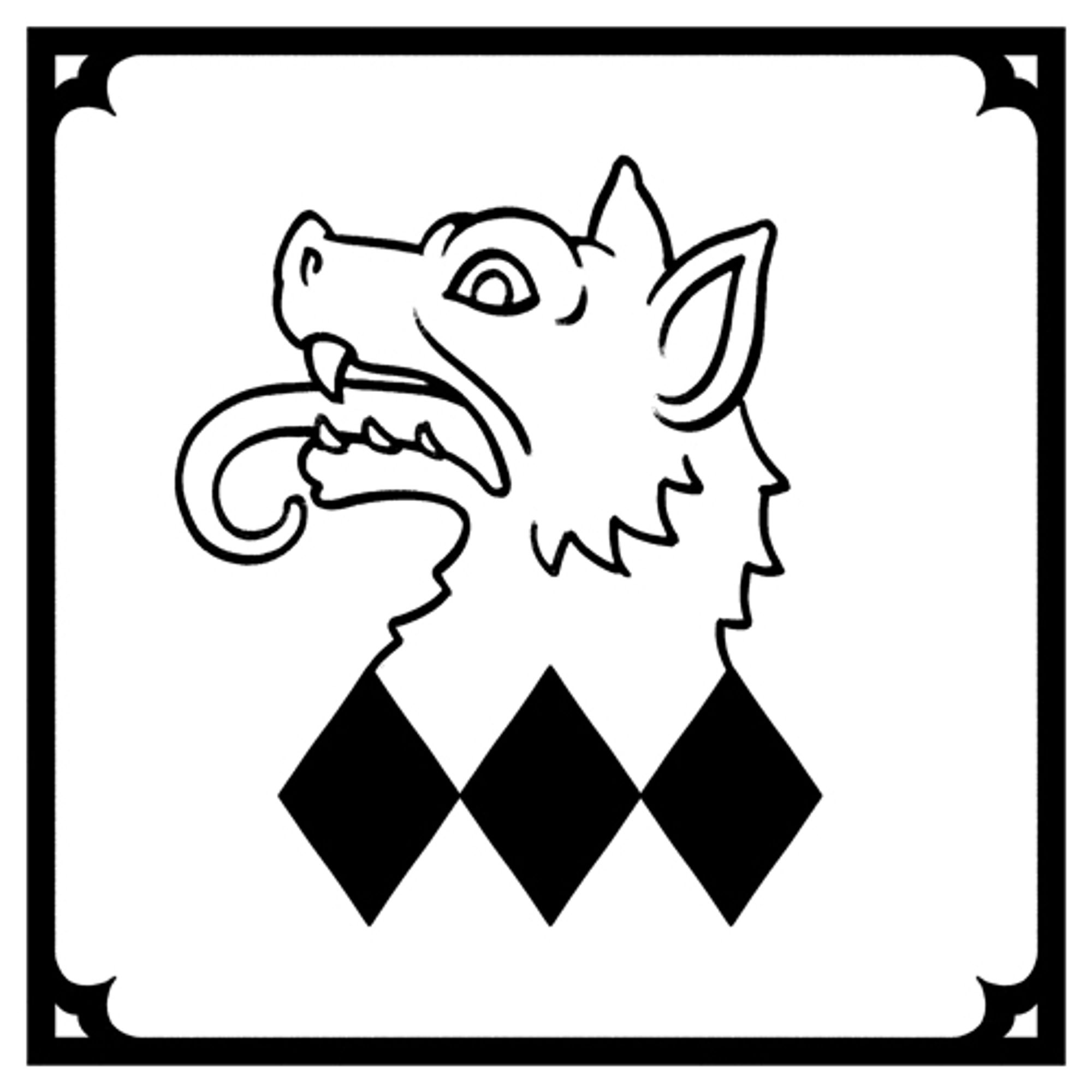 The icon for Montagu's Dogs, a faction of monster-hunters equivalent to the players' own outfit, but secretly working a very different agenda.