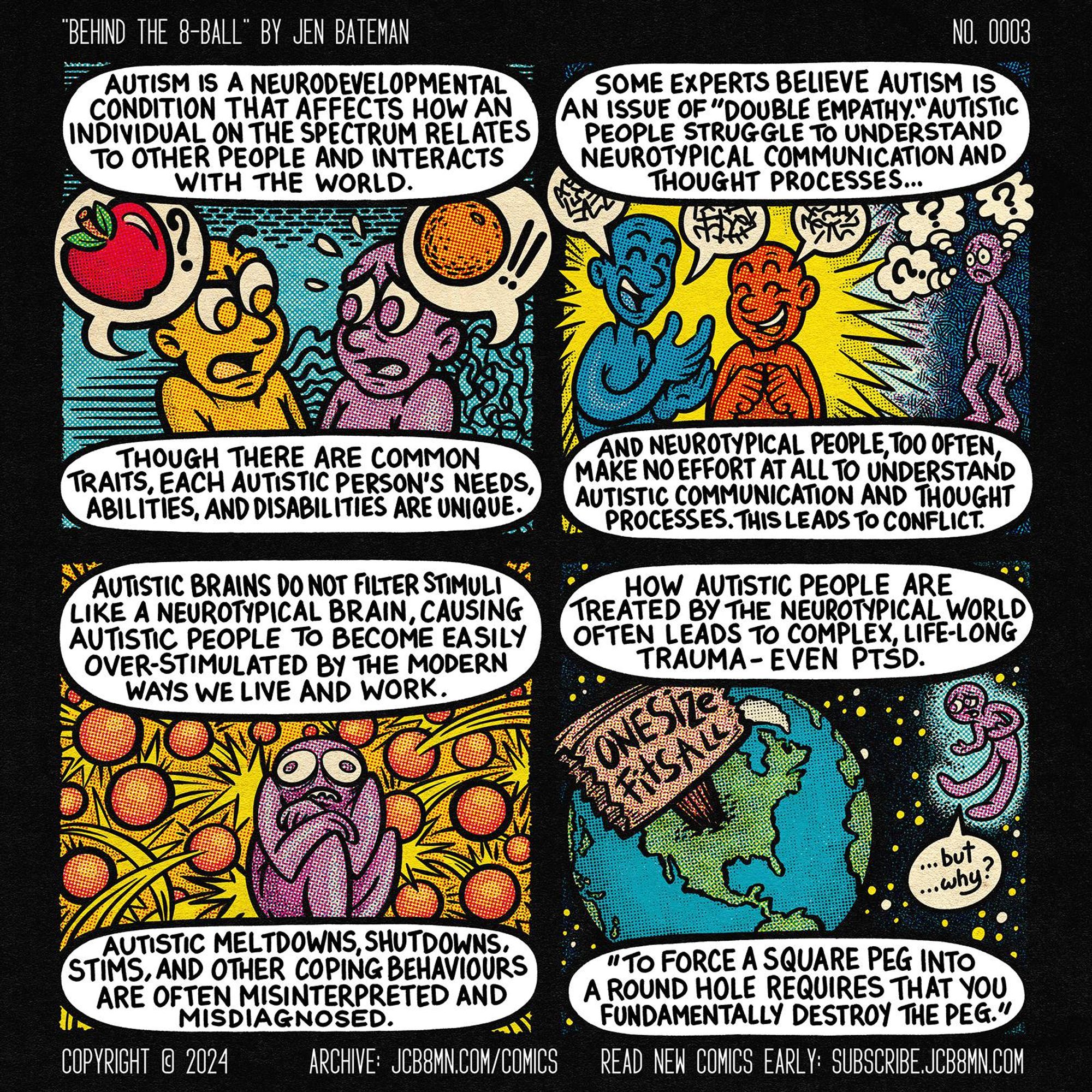 Behind the 8-Ball No. 0003: Apples and Oranges by Jen Bateman (Comic Page)