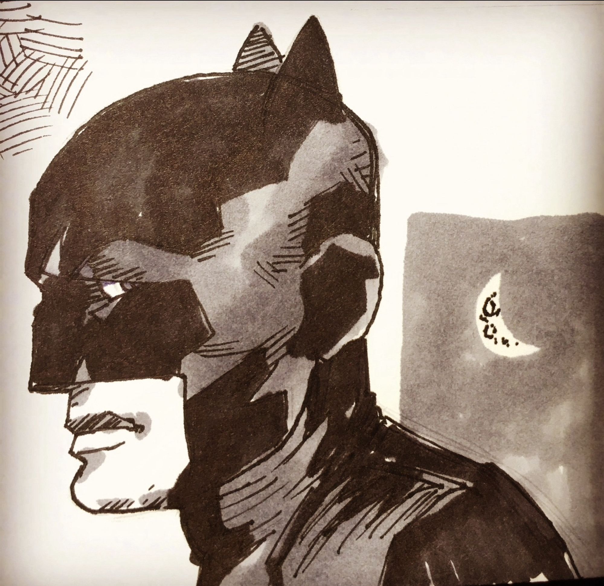 Side profile of Batman