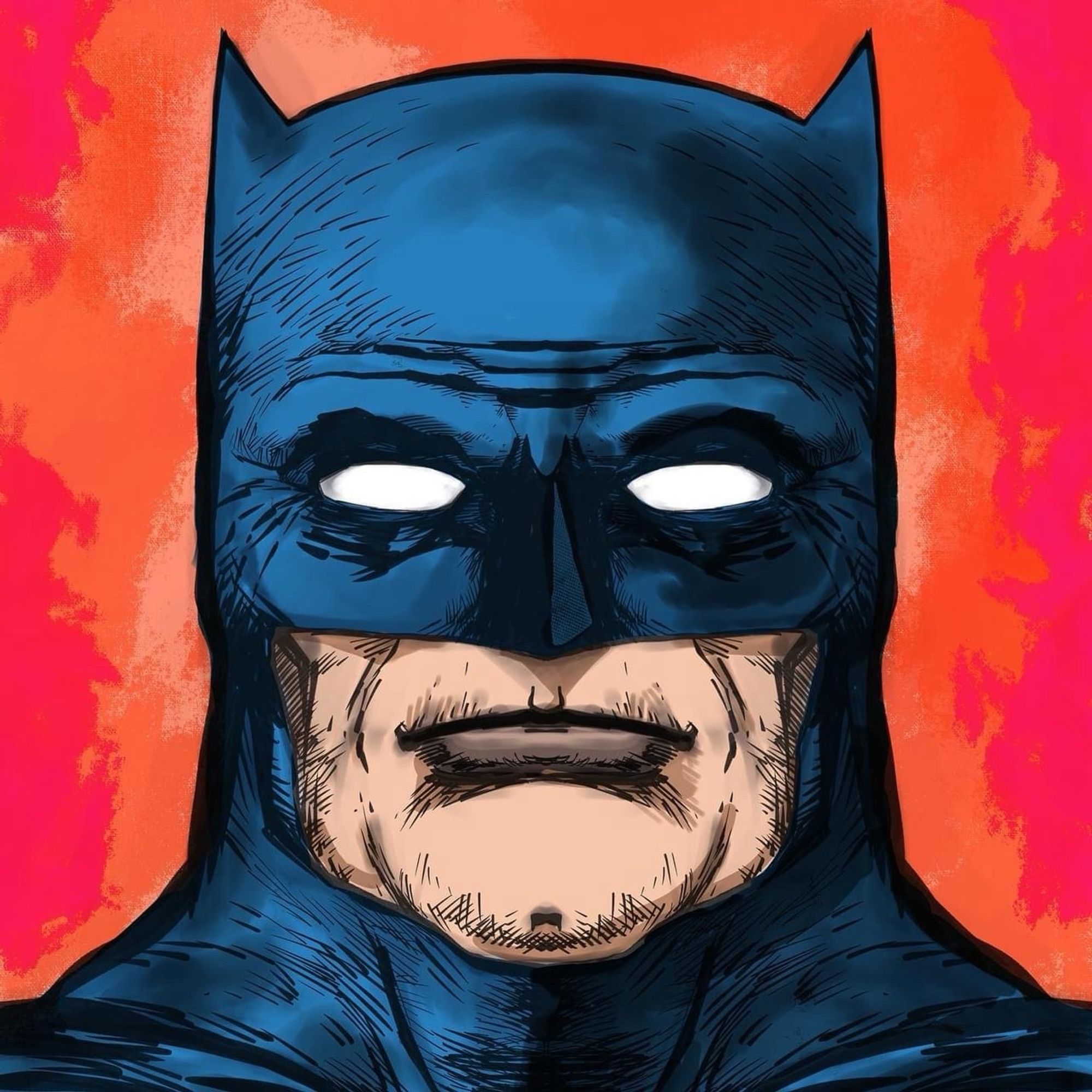 Head shot of DKR old Batman