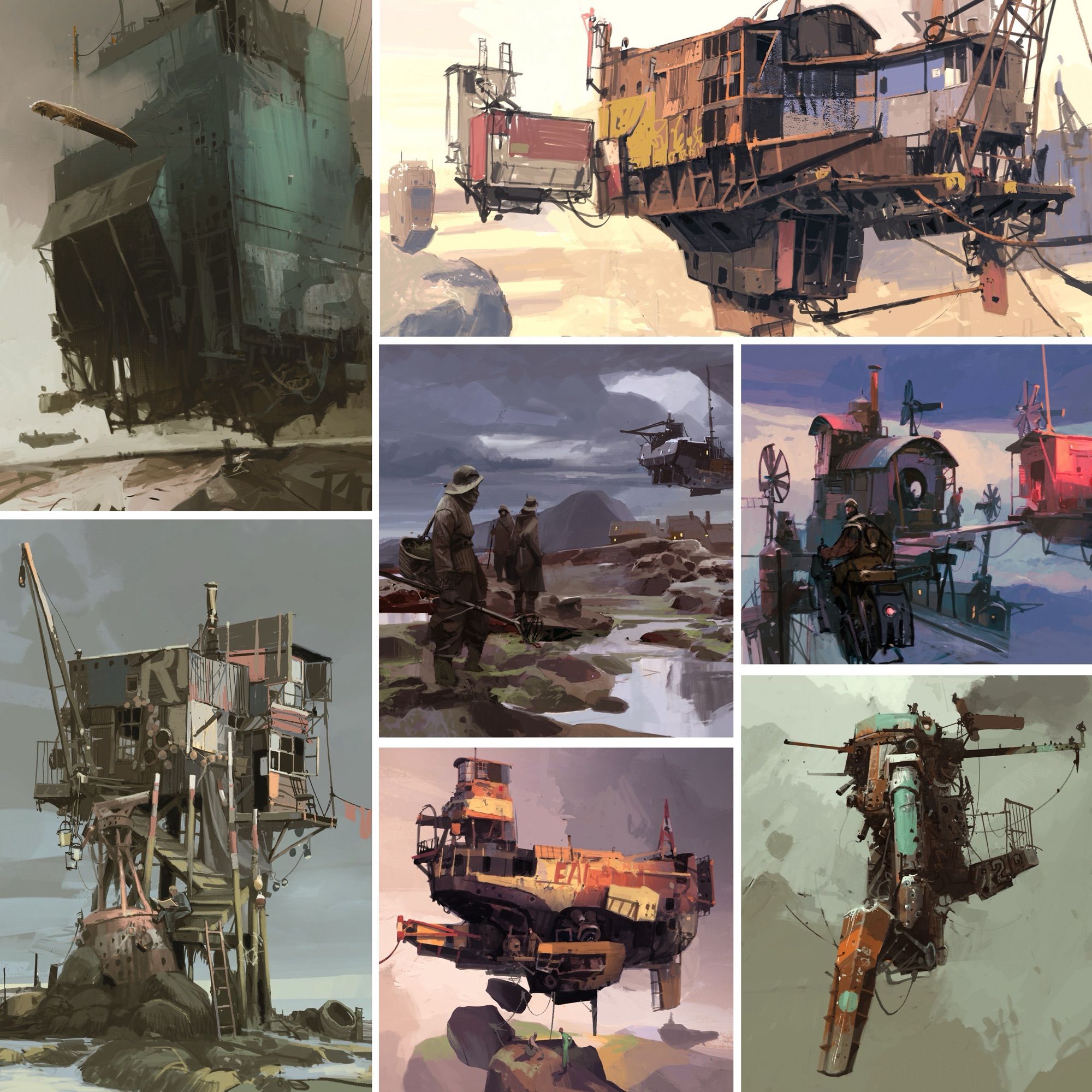 Artwork for the forthcoming ‘Mileships’ book by Ian McQue and Jim Rossignol.