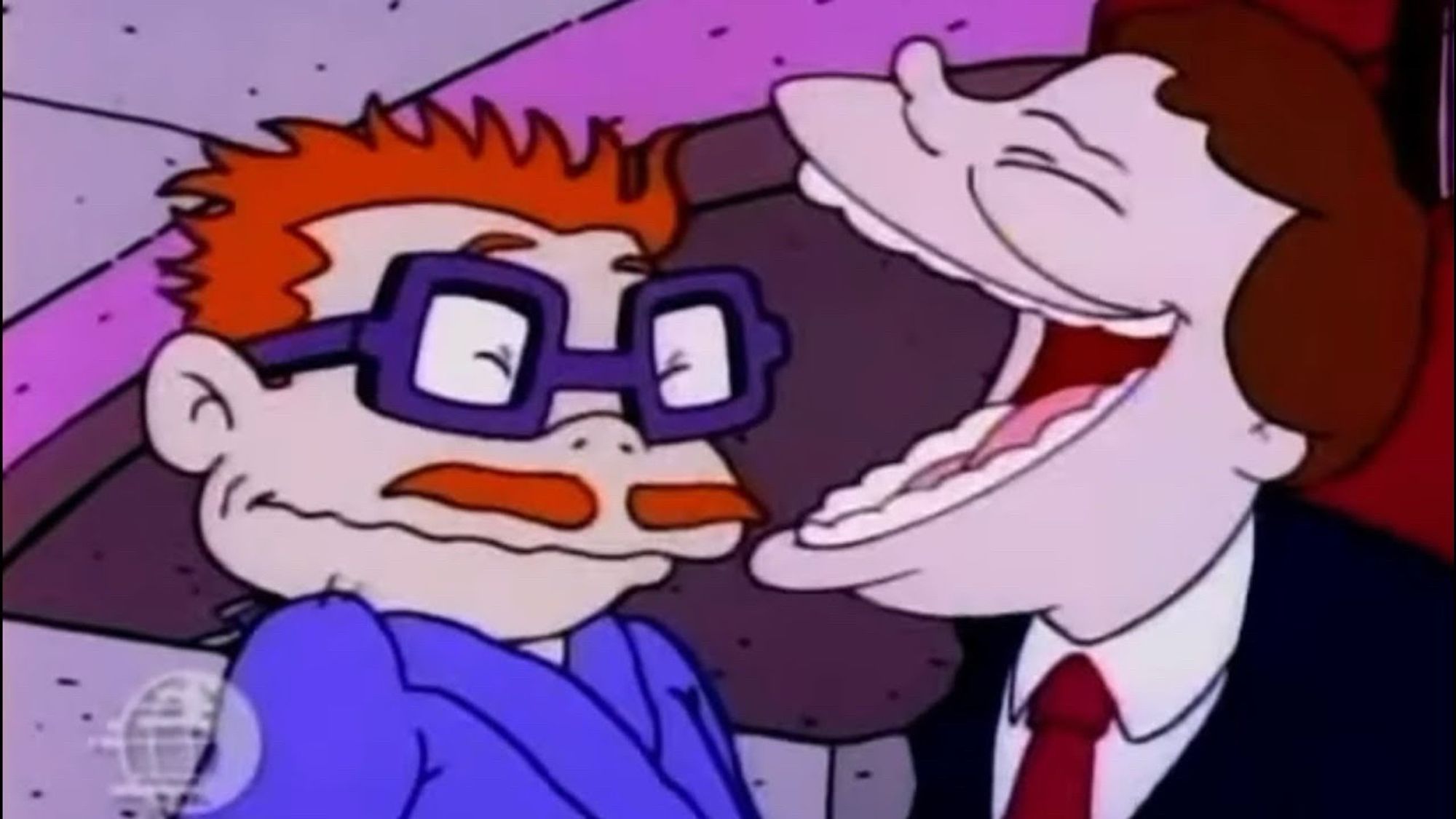 Rugrats Pat Sajak unhinging his jaw to swallow single father Chas Finster whole, just like JD Vance.