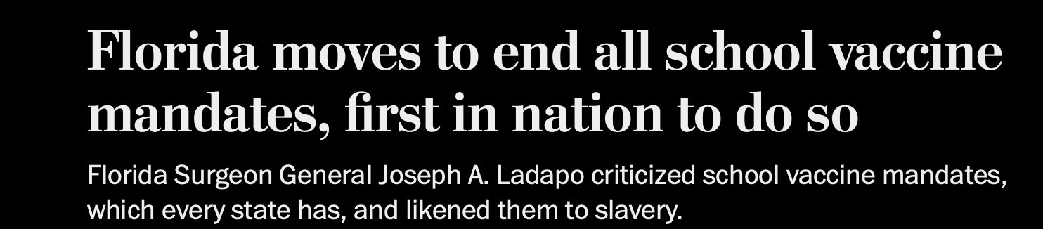 Florida trying to become a failed state.
