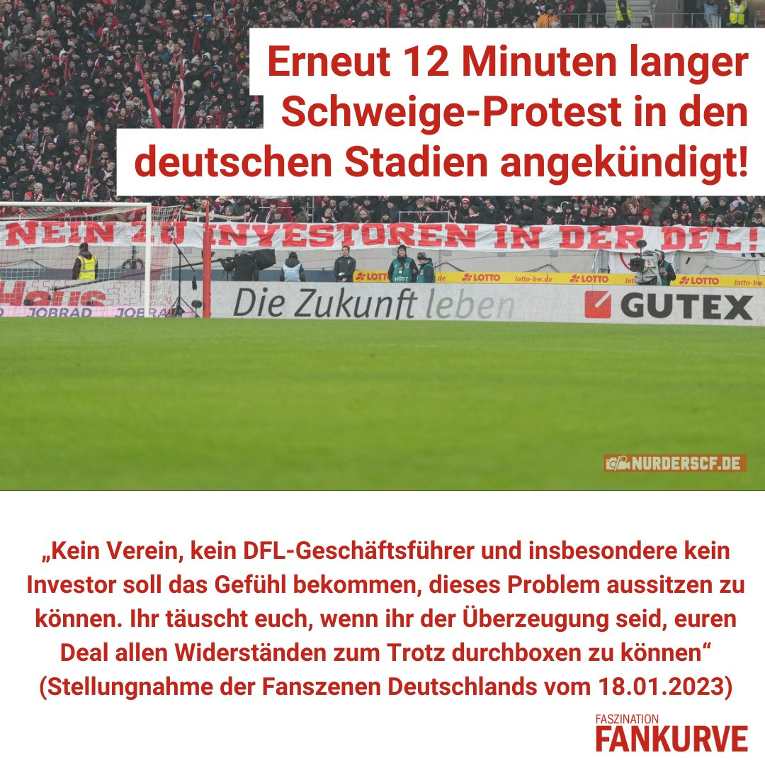 "Nein zu Investoren in der DFL"-Spruchband der SC Freiburg-Fans.