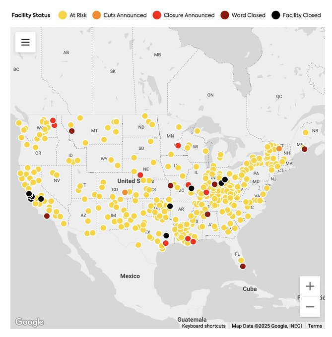 Hospitals currently facing cuts and closures so billionaires can have tax breaks