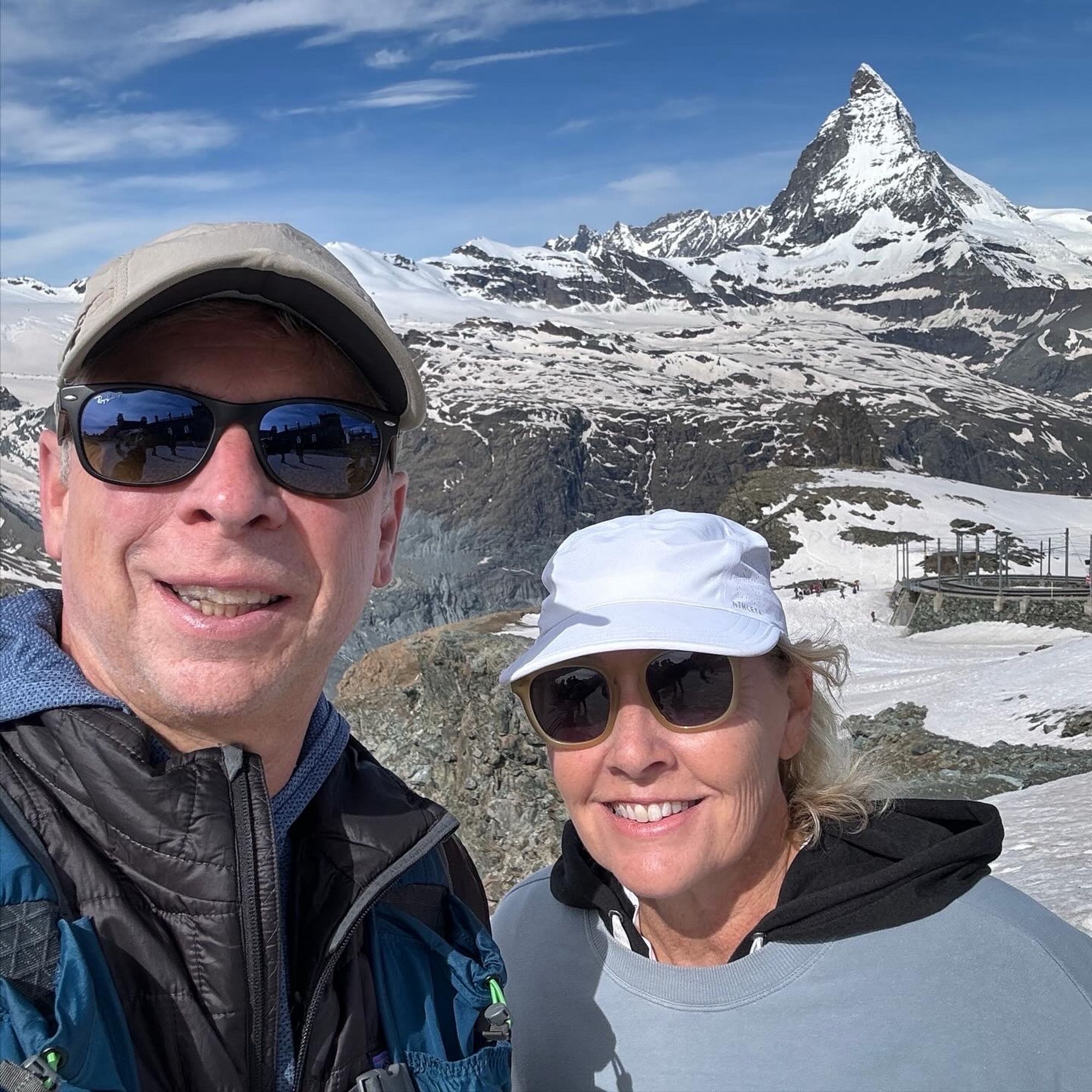 Posing with the Matterhorn it was very polite