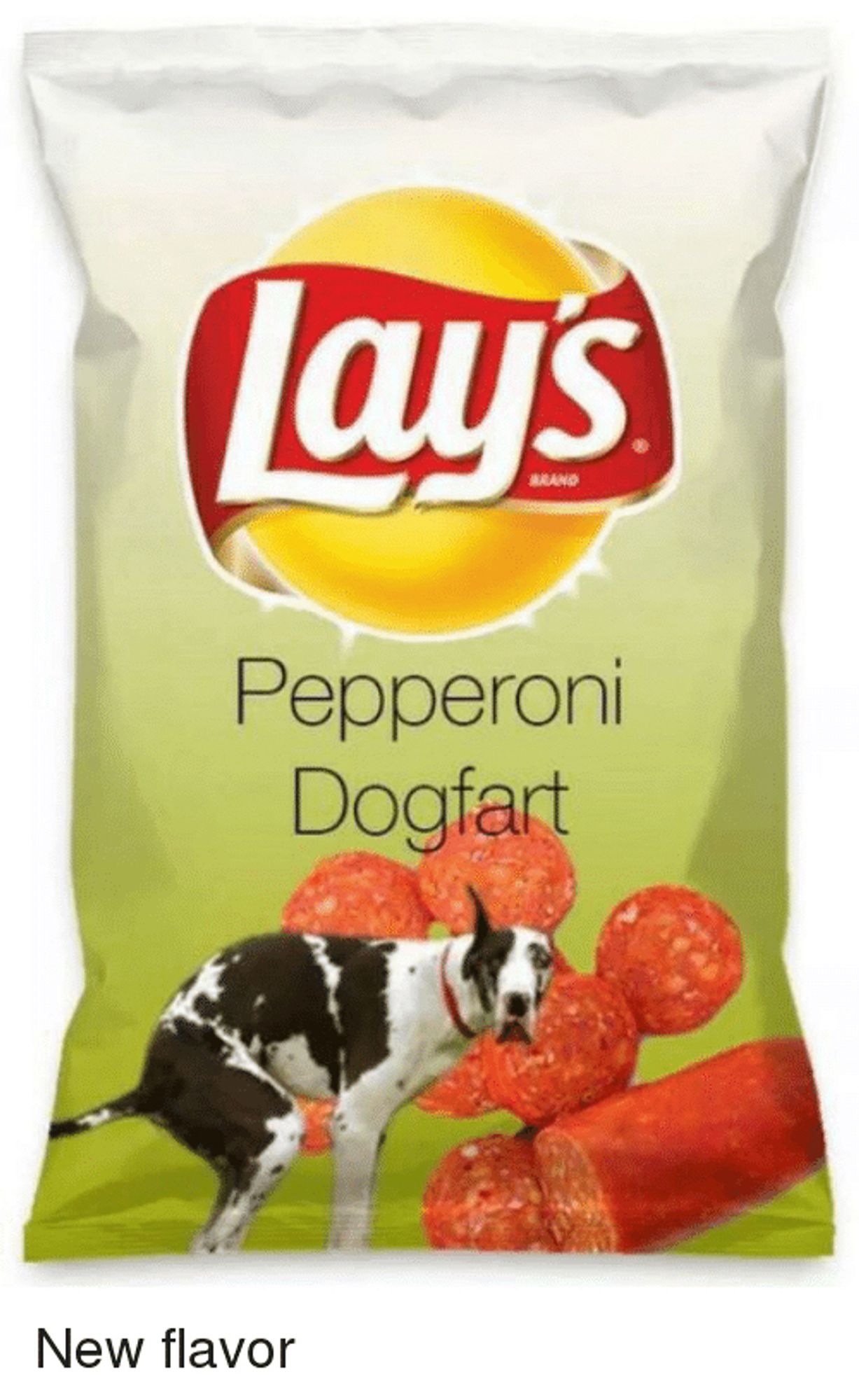 Lays potato chip's new flavor: Pepperoni Dogfart.