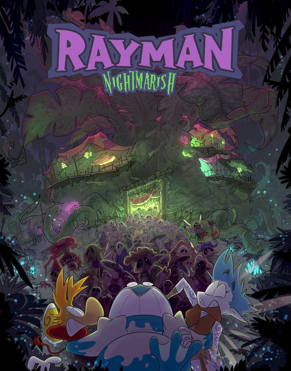 Comic poster for Rayman fancomic available to read on my deviantart links to the chapters in the replies