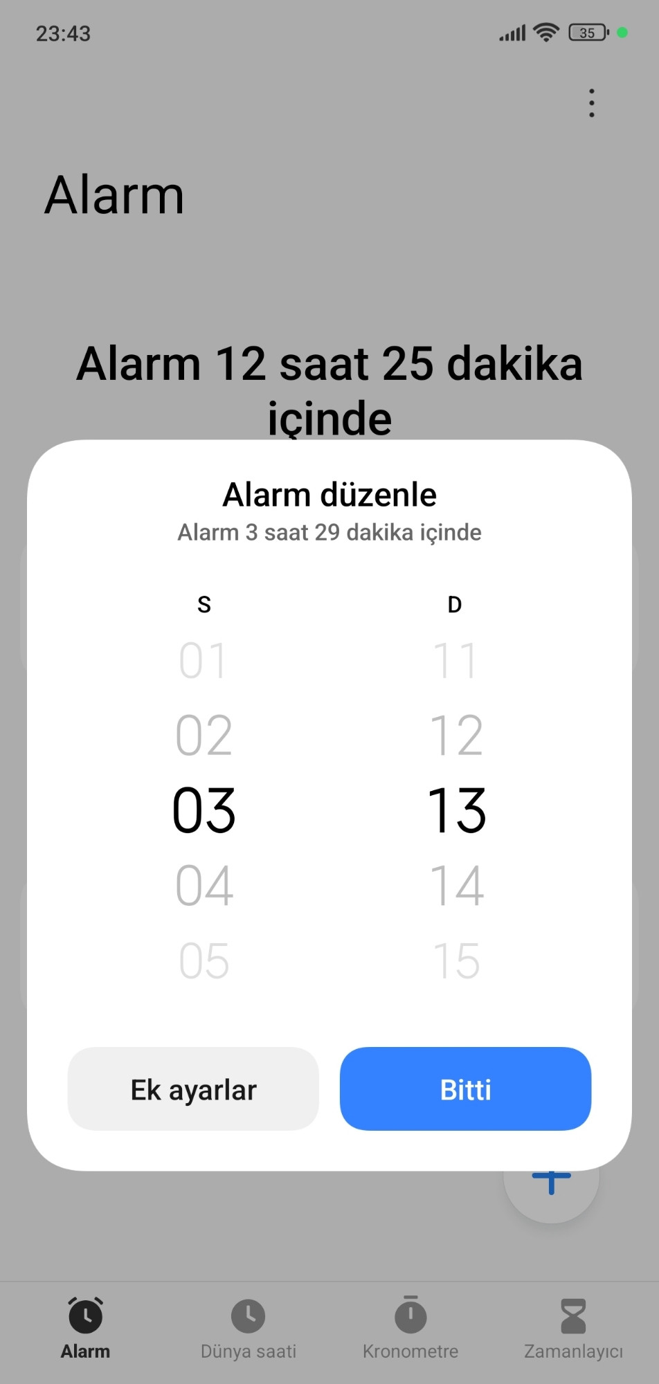 I set my alarm to 3:13