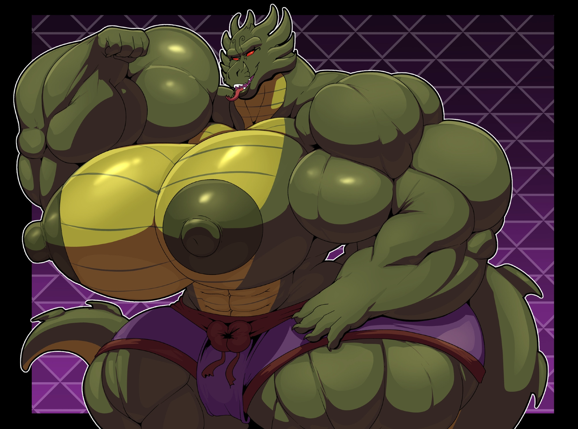 Shendu as a muscular hyper lady