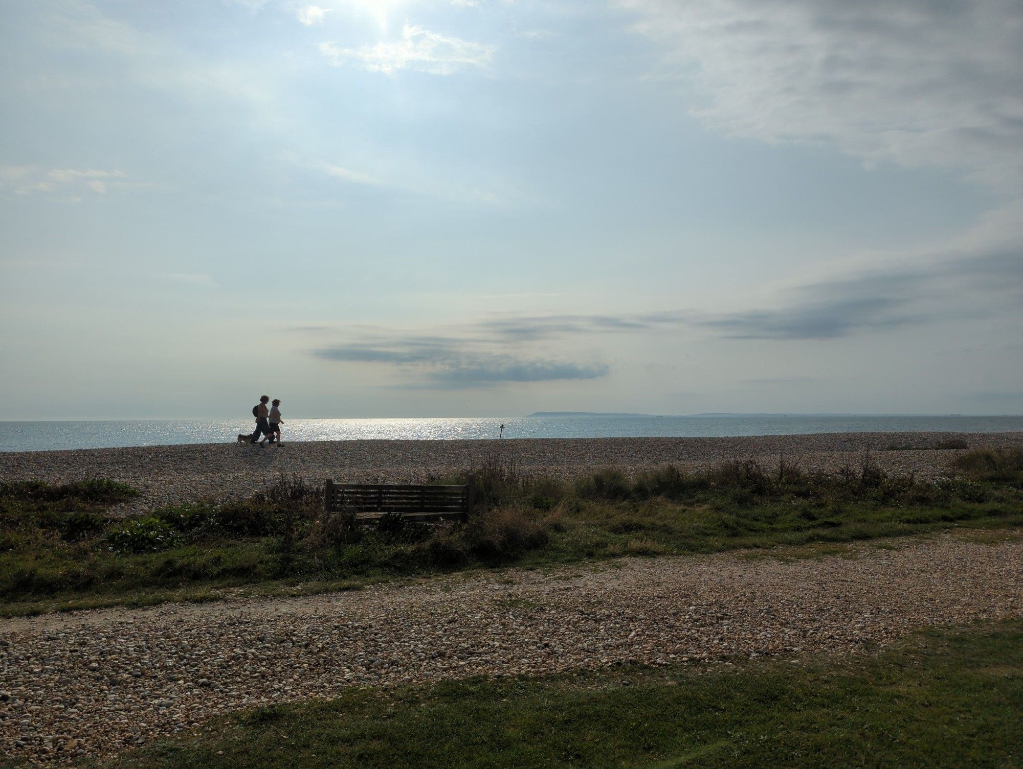 Sunny afternoon overlooking the sea