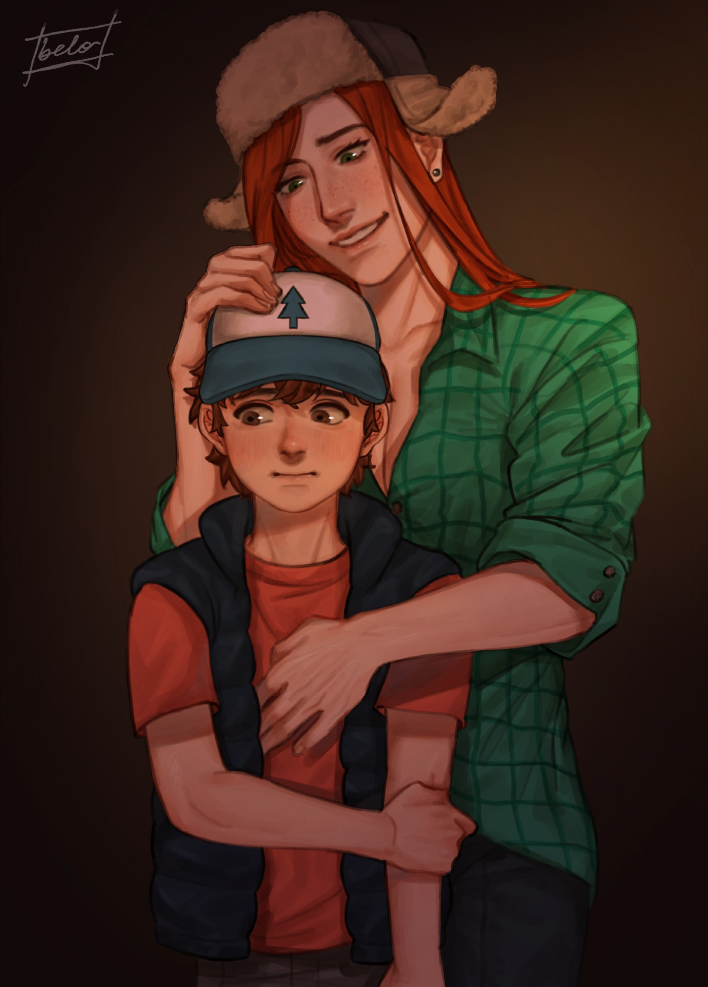 Wendy holding Dipper in a rather suggestive manner