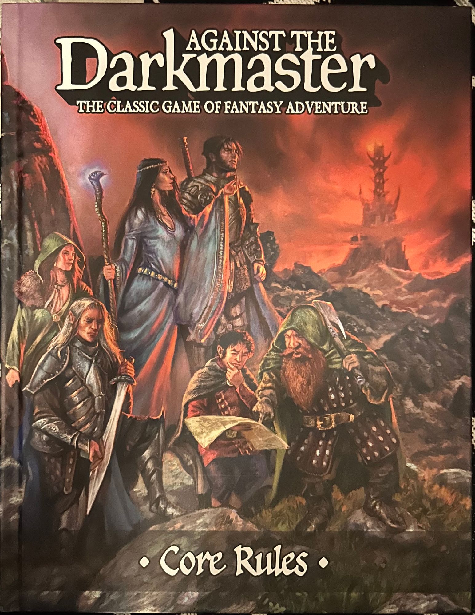 photo of the cover of the rule book for Against the Darkmaster