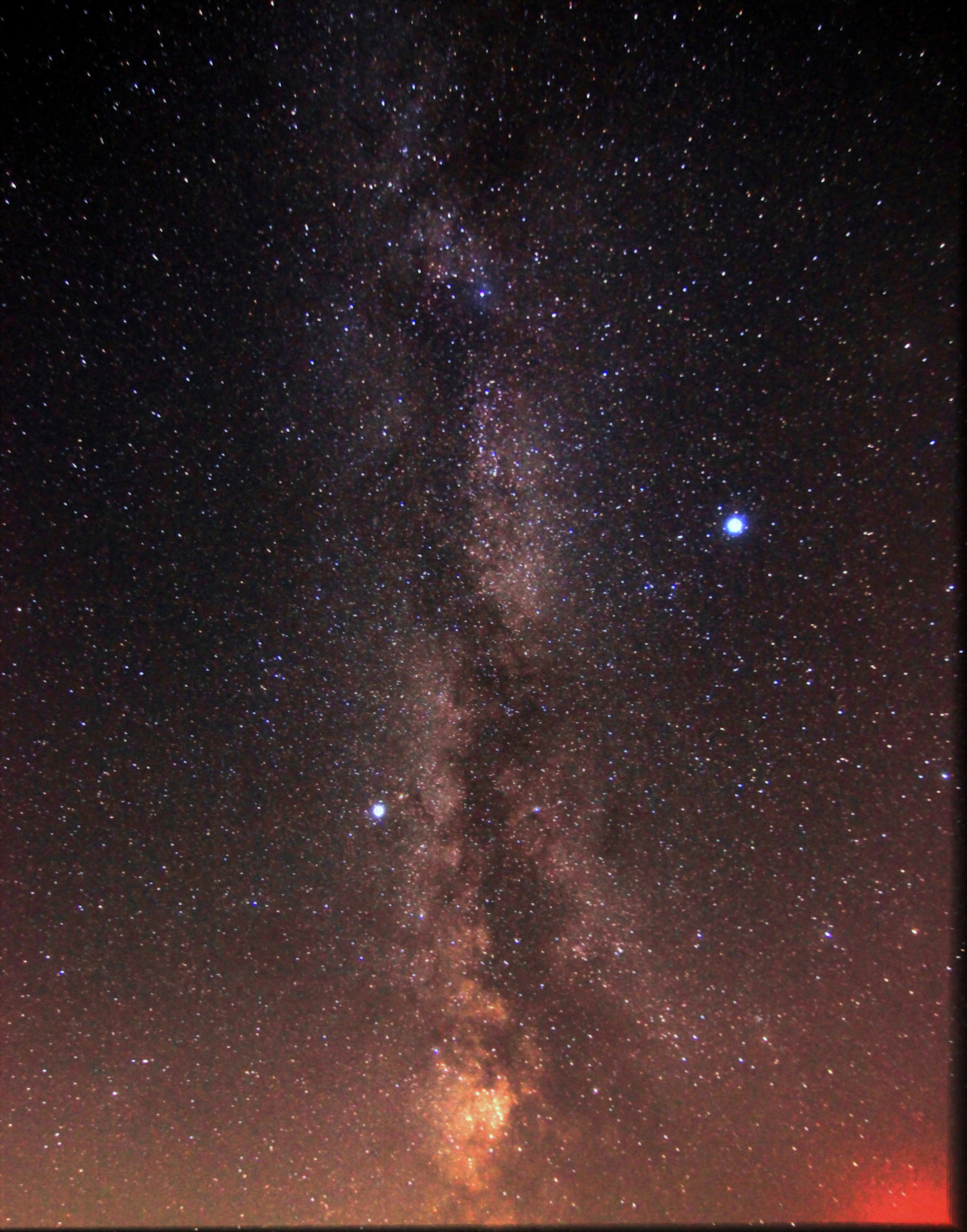 The Milky Way rising in the night sky