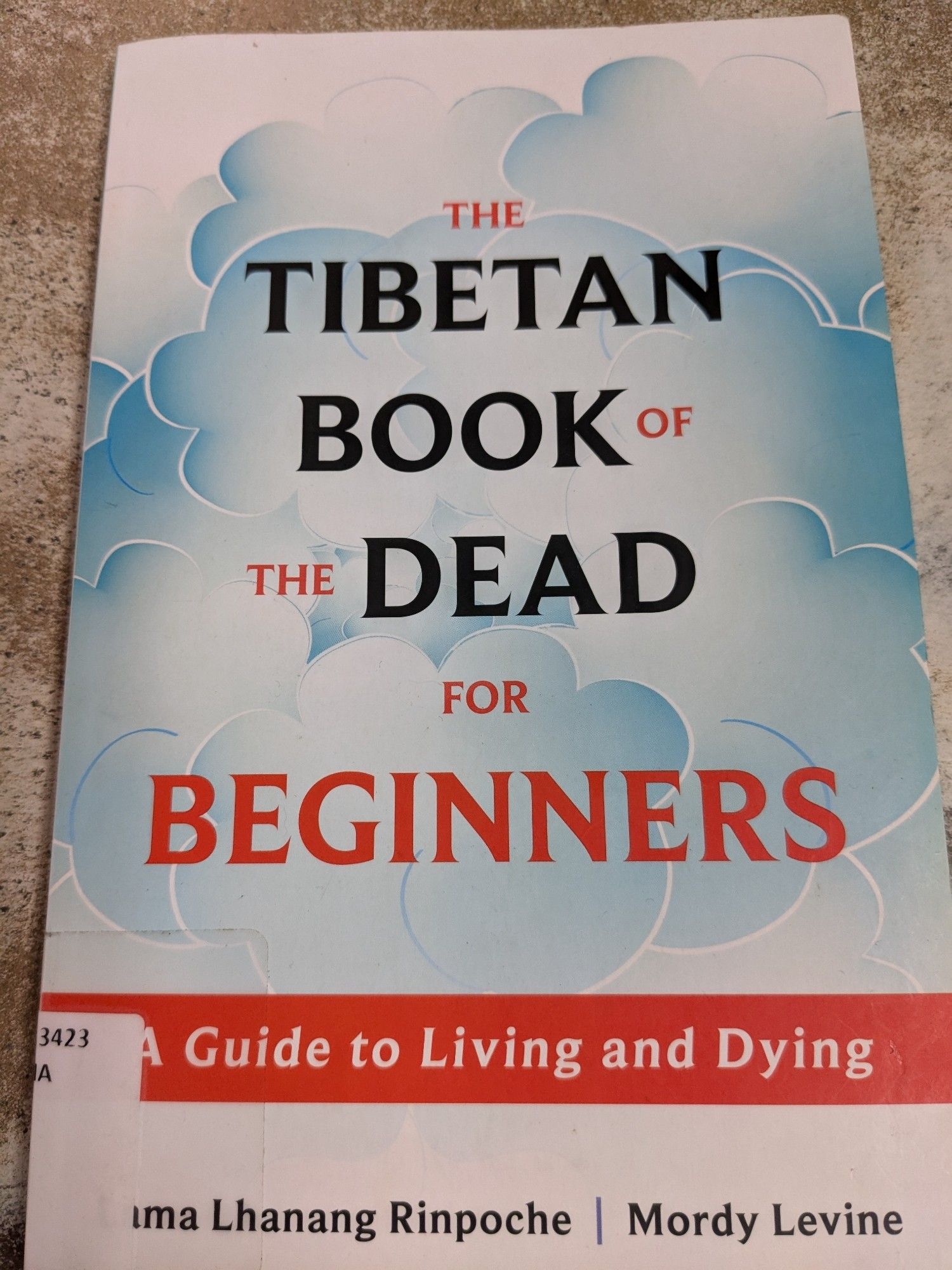 Cover of a book titled, "The Tibetan Book of the Dead for Beginners."