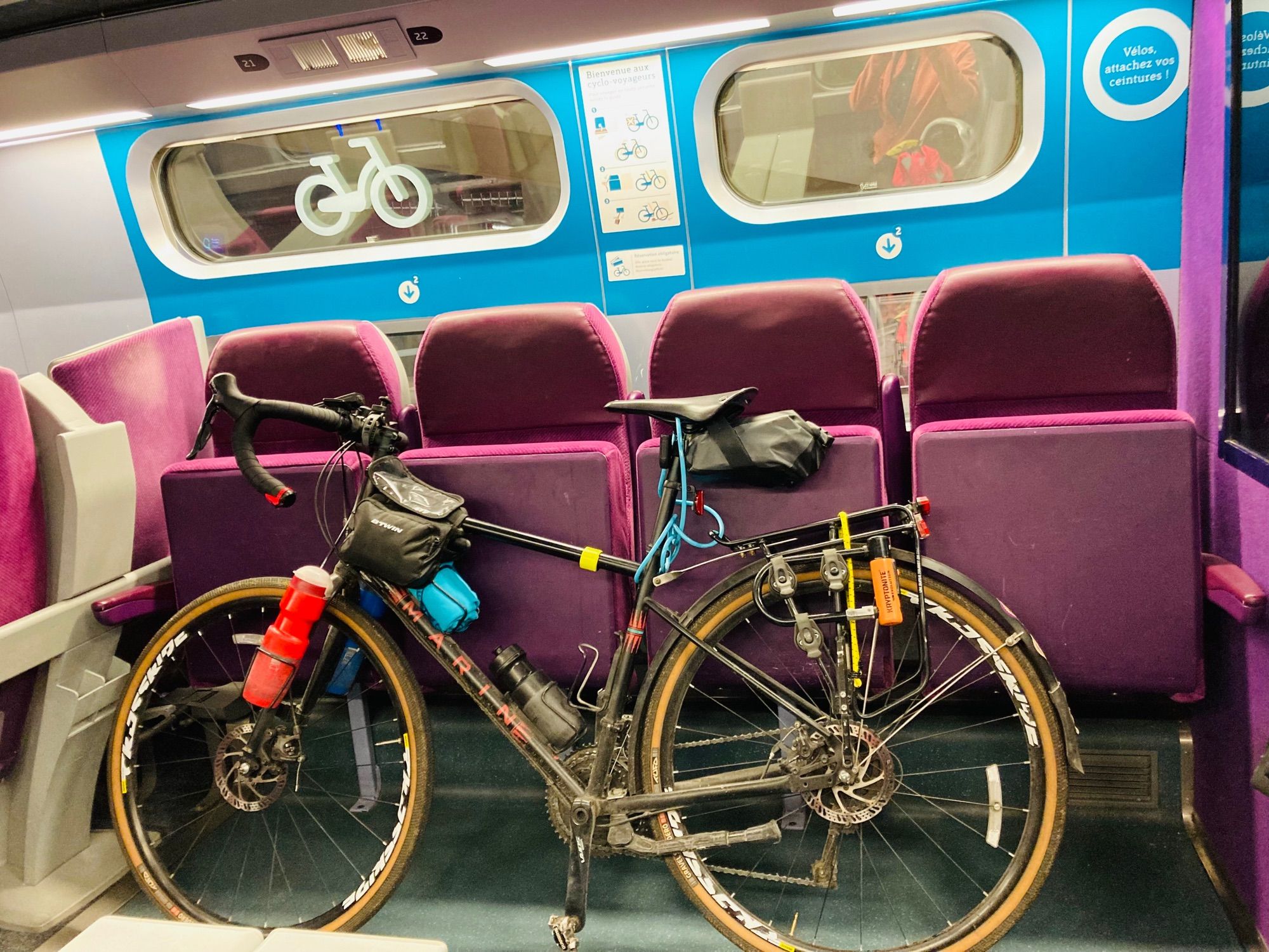 Mon vélo tout seul dans le train