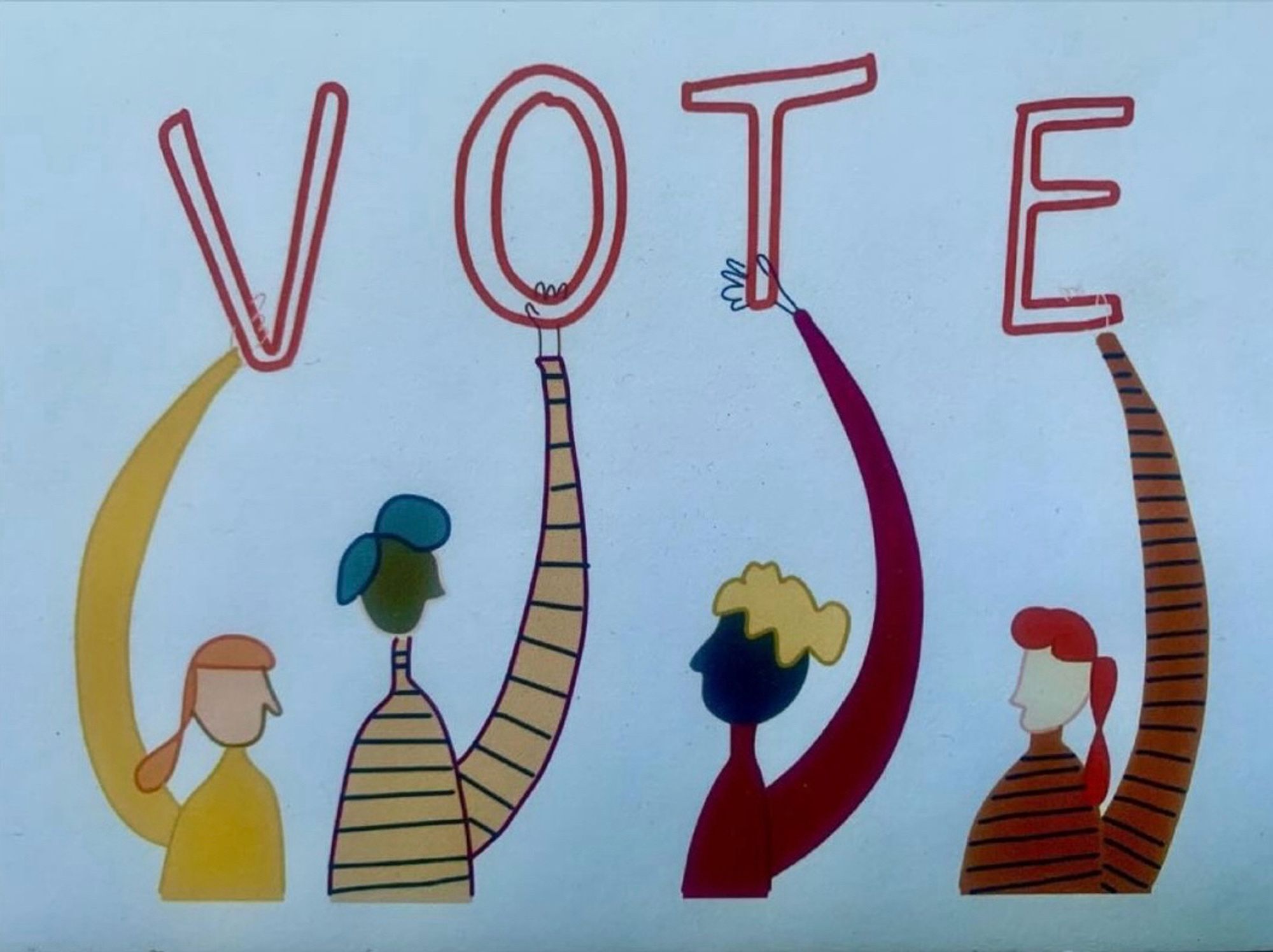 Postcard that says VOTE