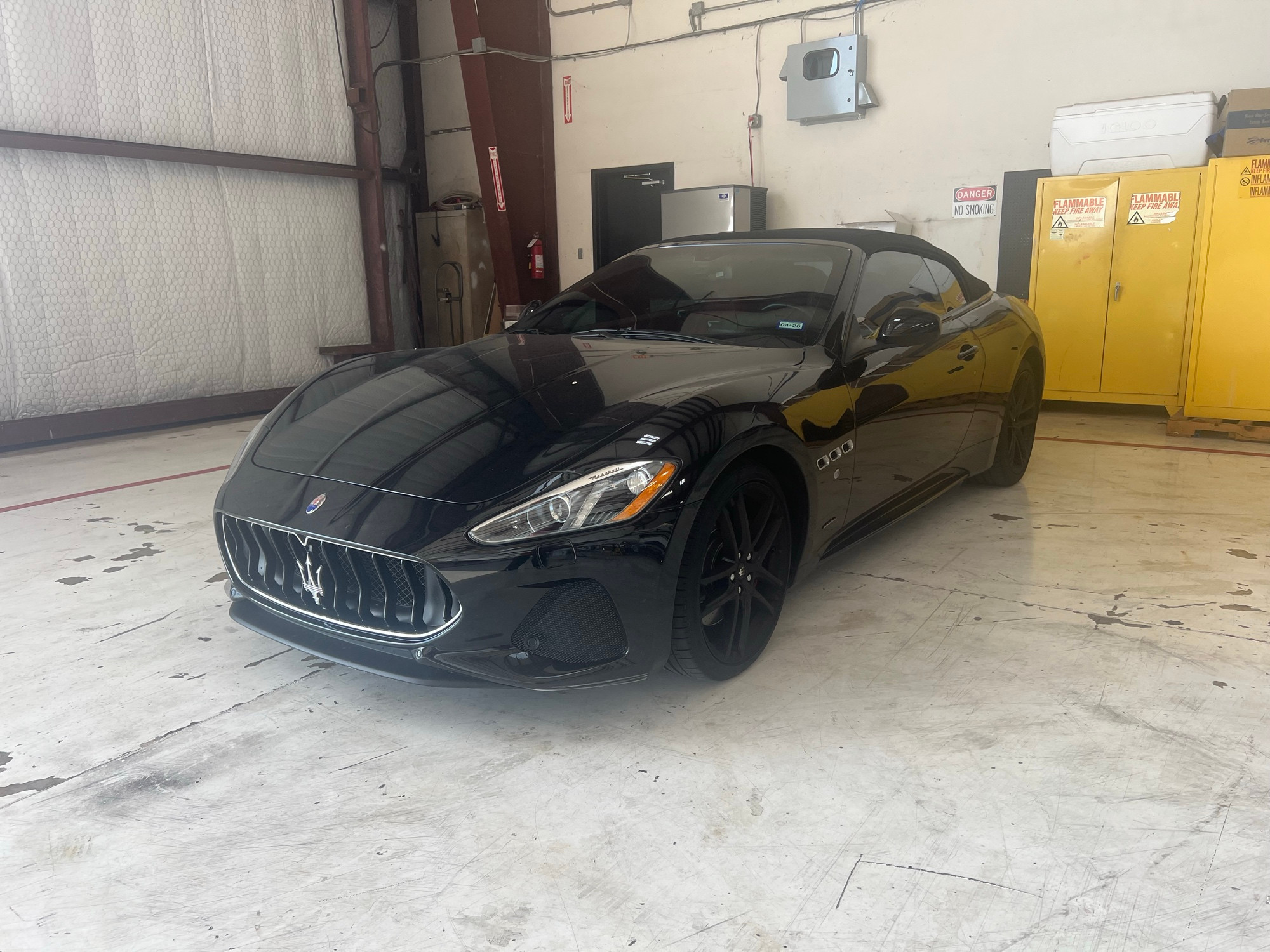 Customer car of a first gen Maserati GranTurismo grand tourer convertible.