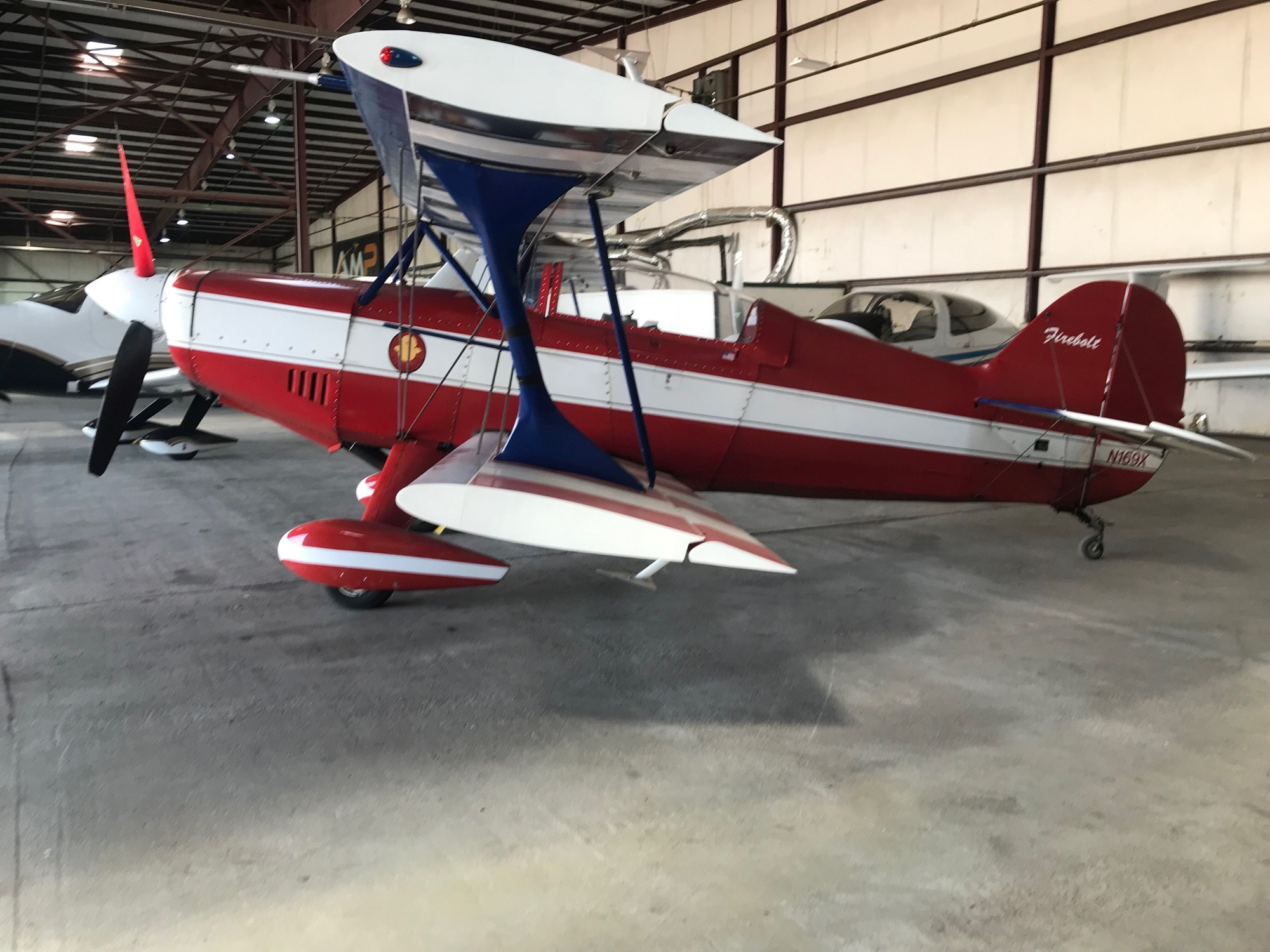 Side view of the Bolt showcases its symmetrical airfoils, and slight stagger of the two wings. Its diminutive in size yet could sit two people!